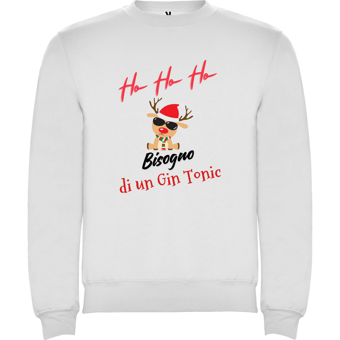 Felpa Natalizia unisex ho ho ho bisogno..