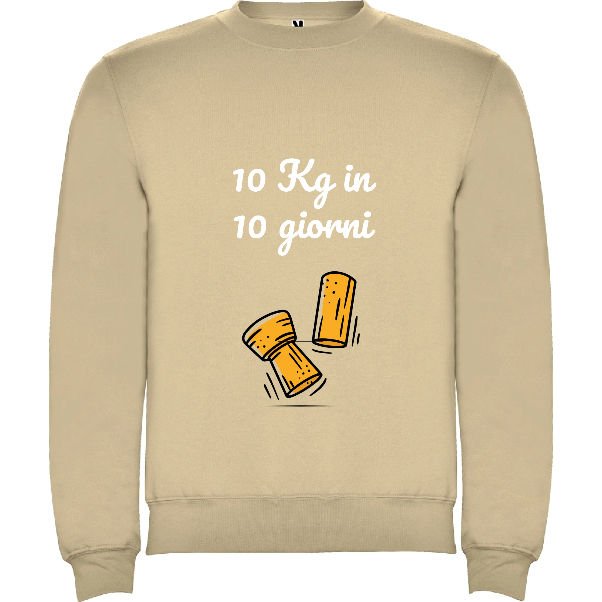 Felpa Unisex personalizzabile con frase 10kg in 10 giorni