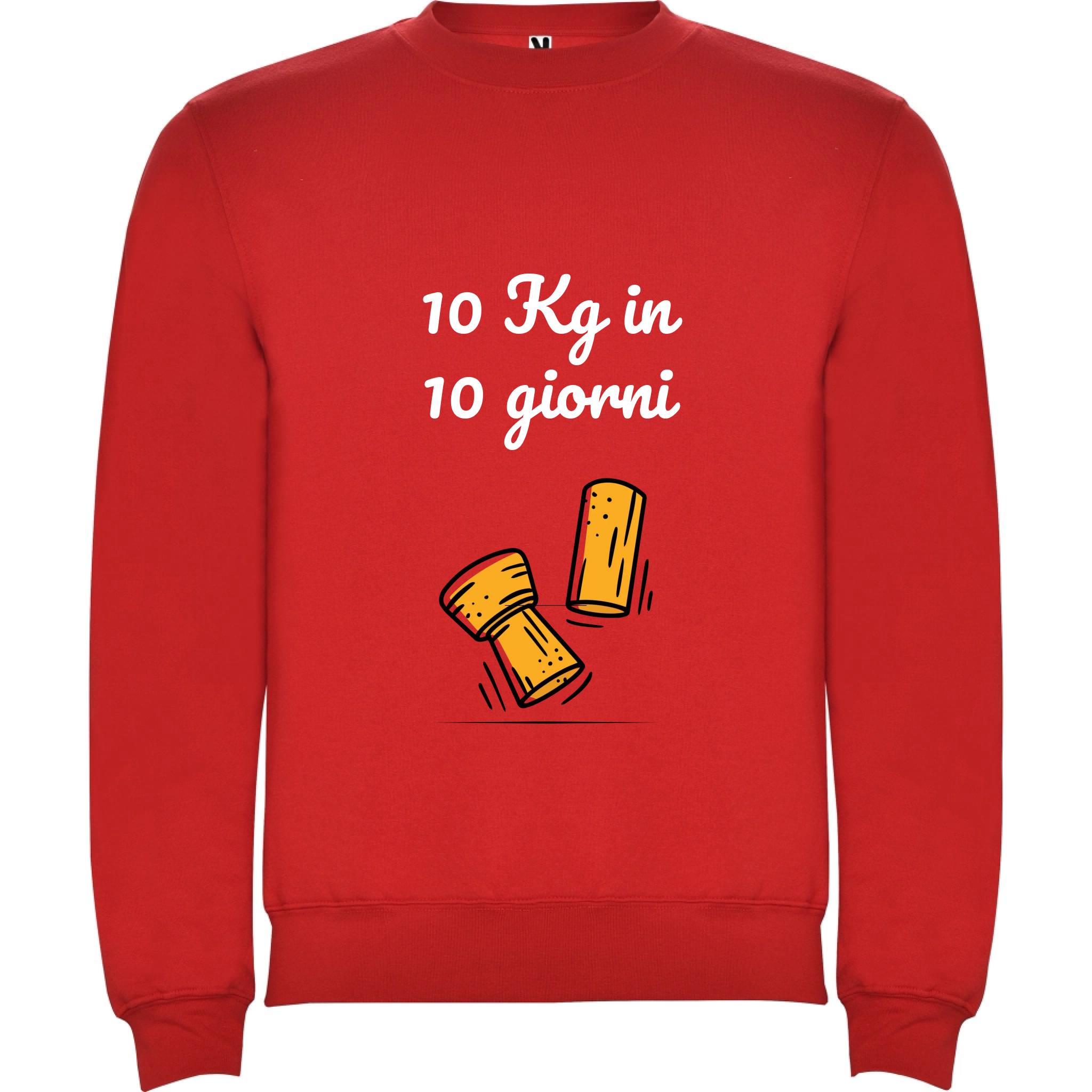 Felpa Unisex personalizzabile con frase 10kg in 10 giorni