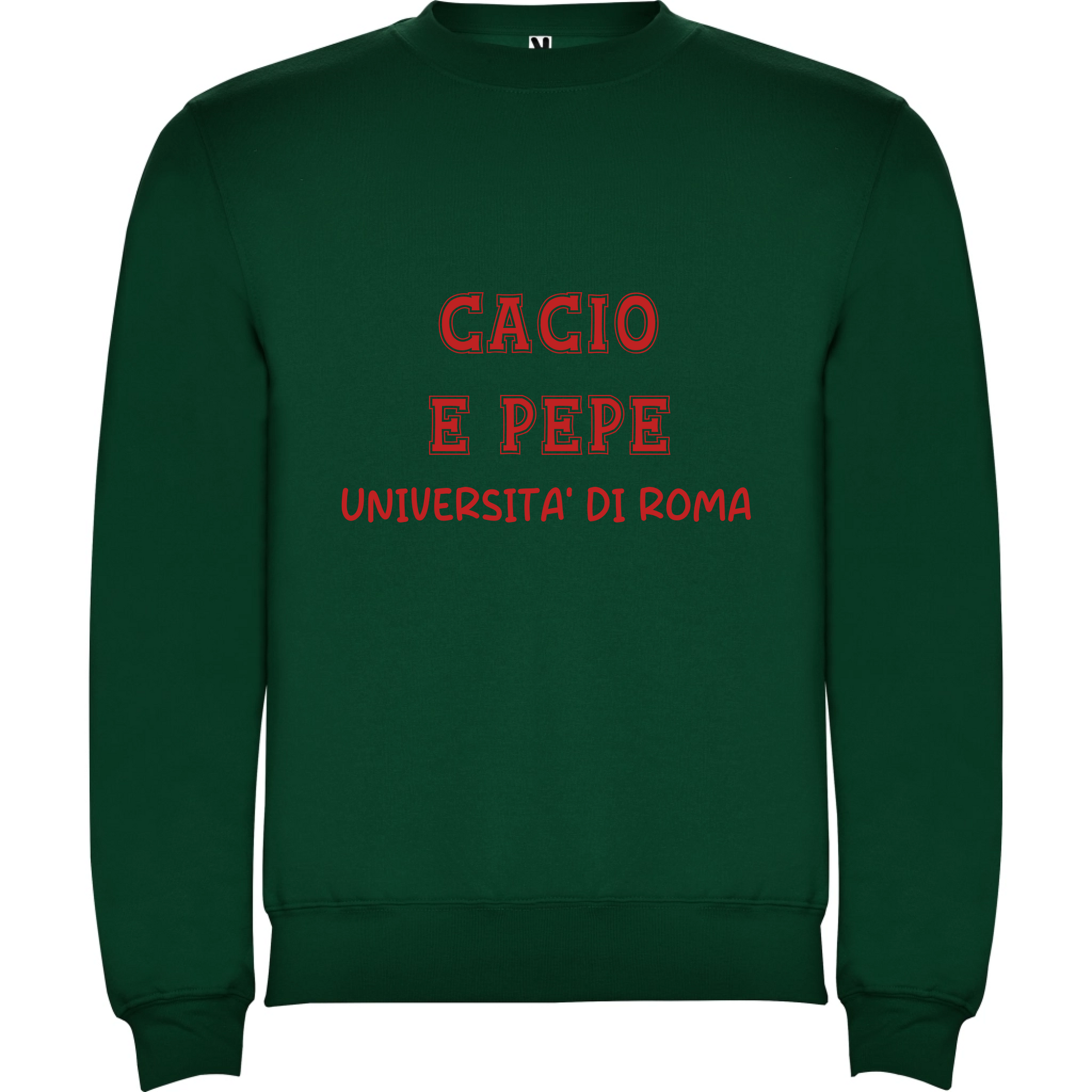 Felpa Cacio e Pepe personalizzabile in stile College