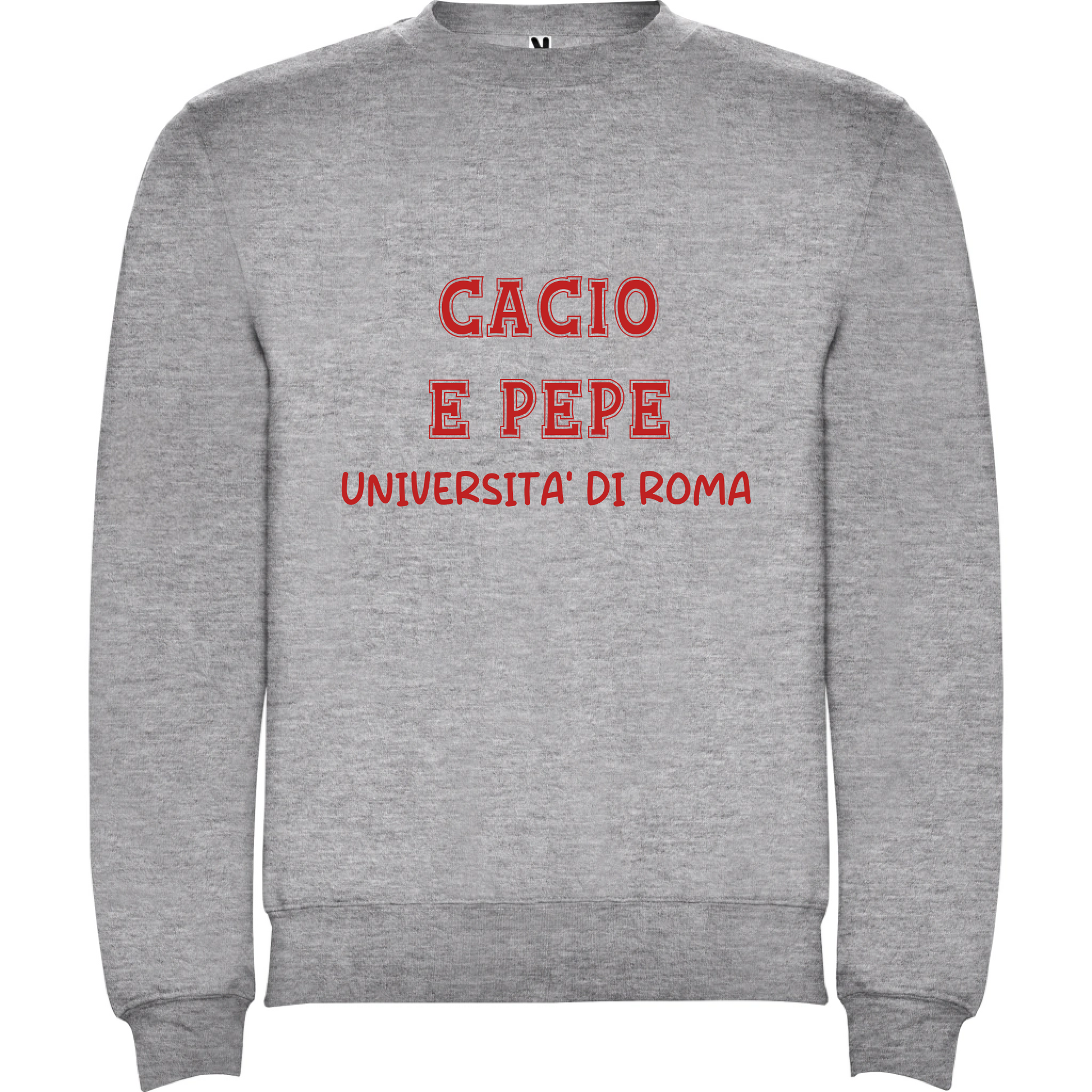 Felpa Cacio e Pepe personalizzabile in stile College