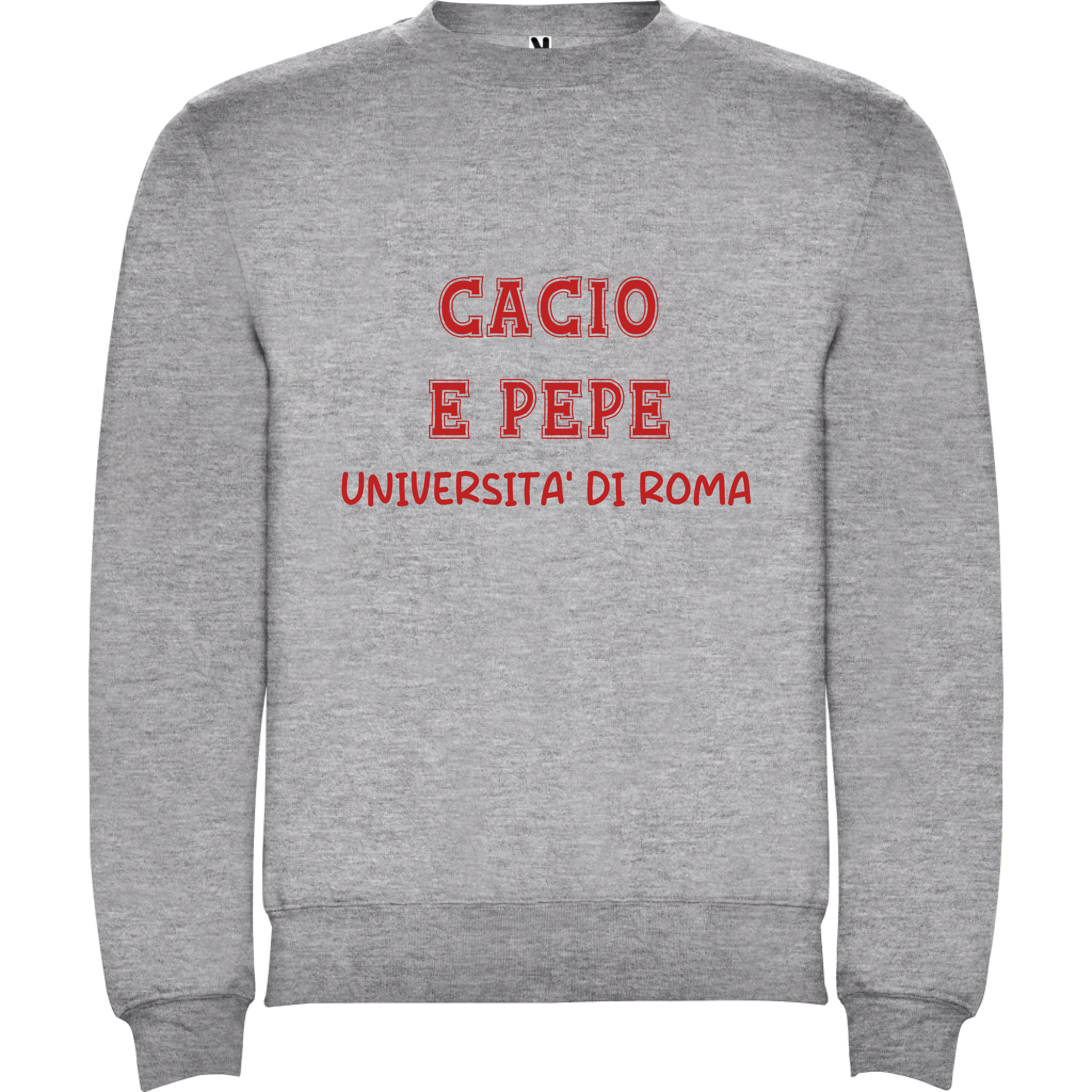 Felpa Cacio e Pepe personalizzabile in stile College