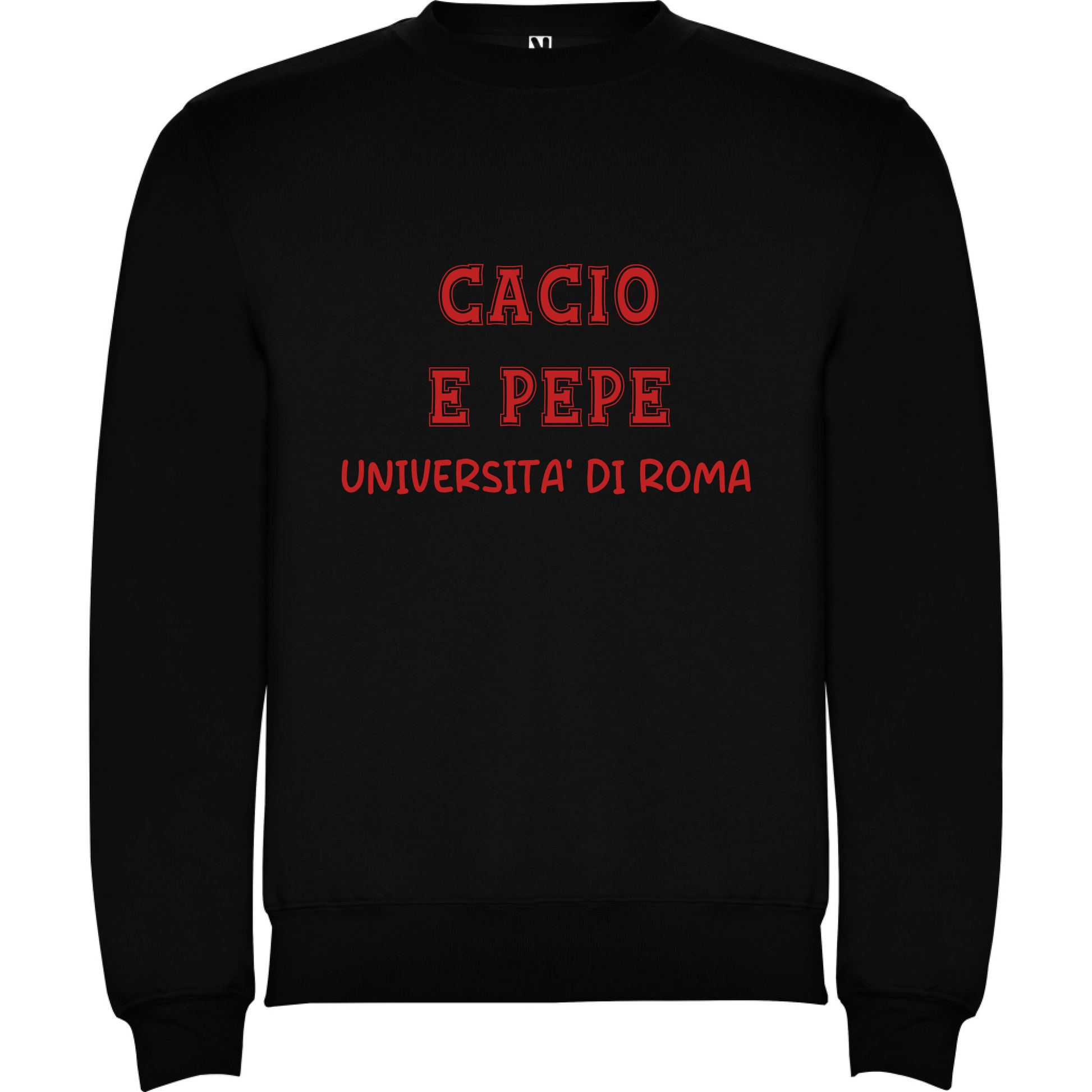 Felpa Cacio e Pepe personalizzabile in stile College