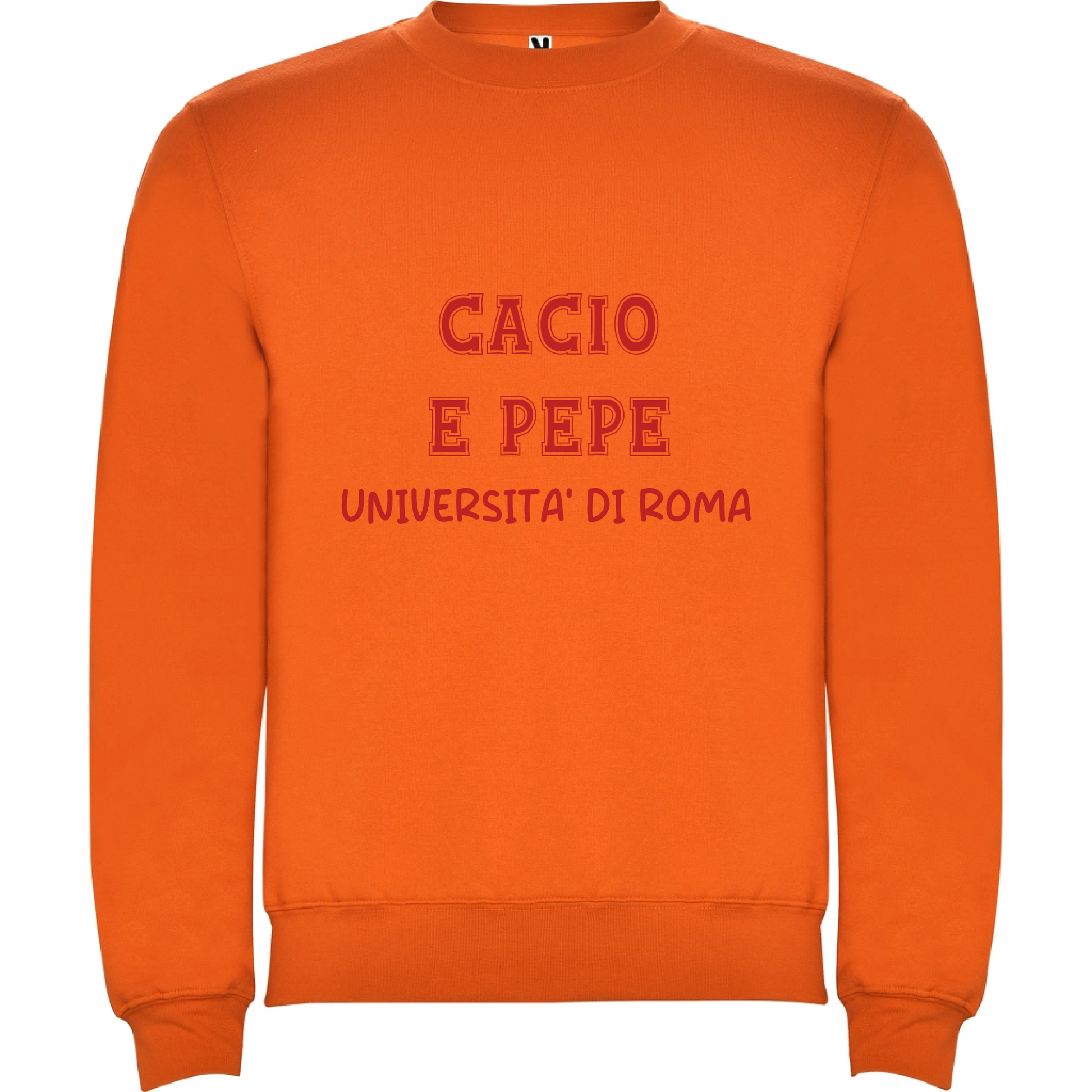 Felpa Cacio e Pepe personalizzabile in stile College