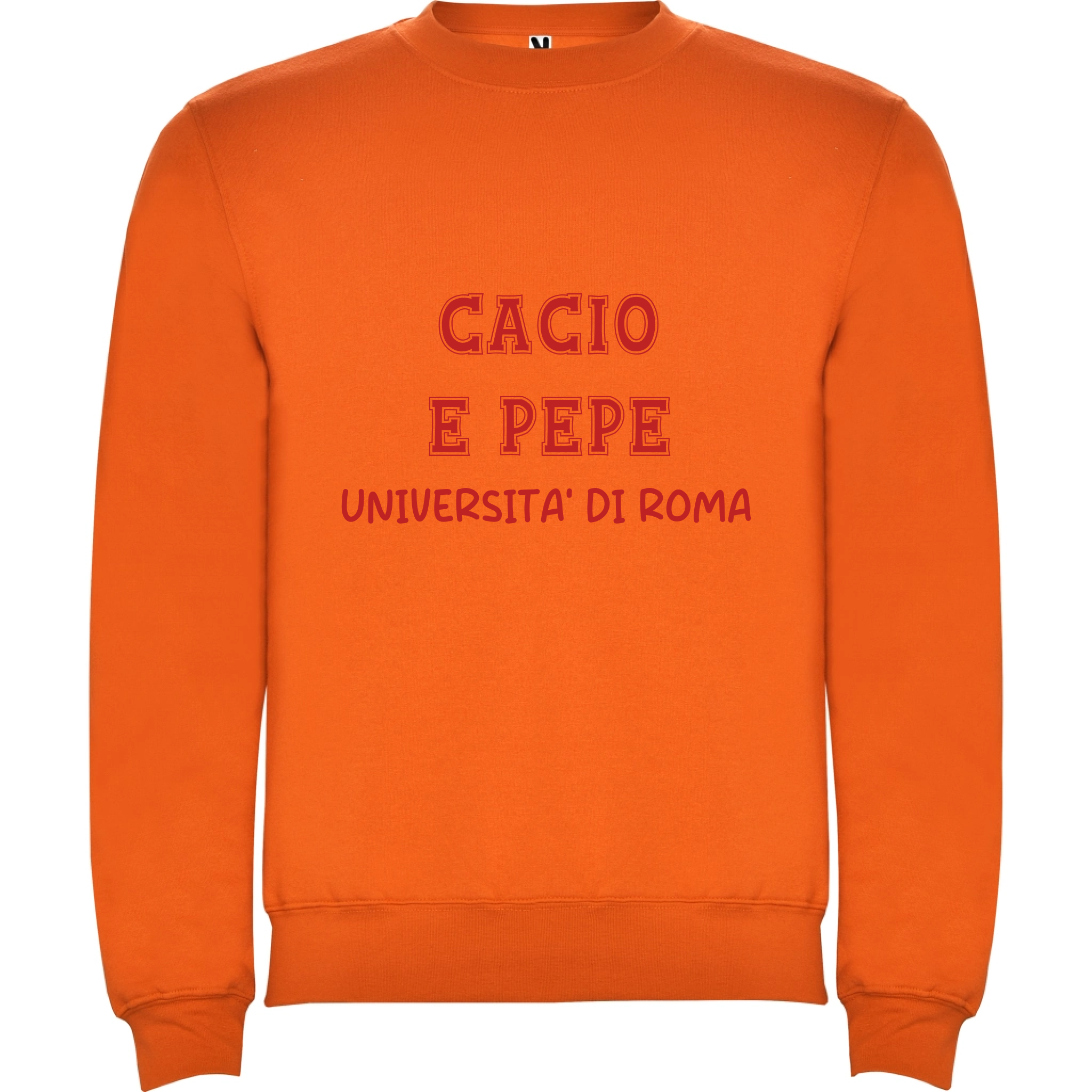 Felpa Cacio e Pepe personalizzabile in stile College