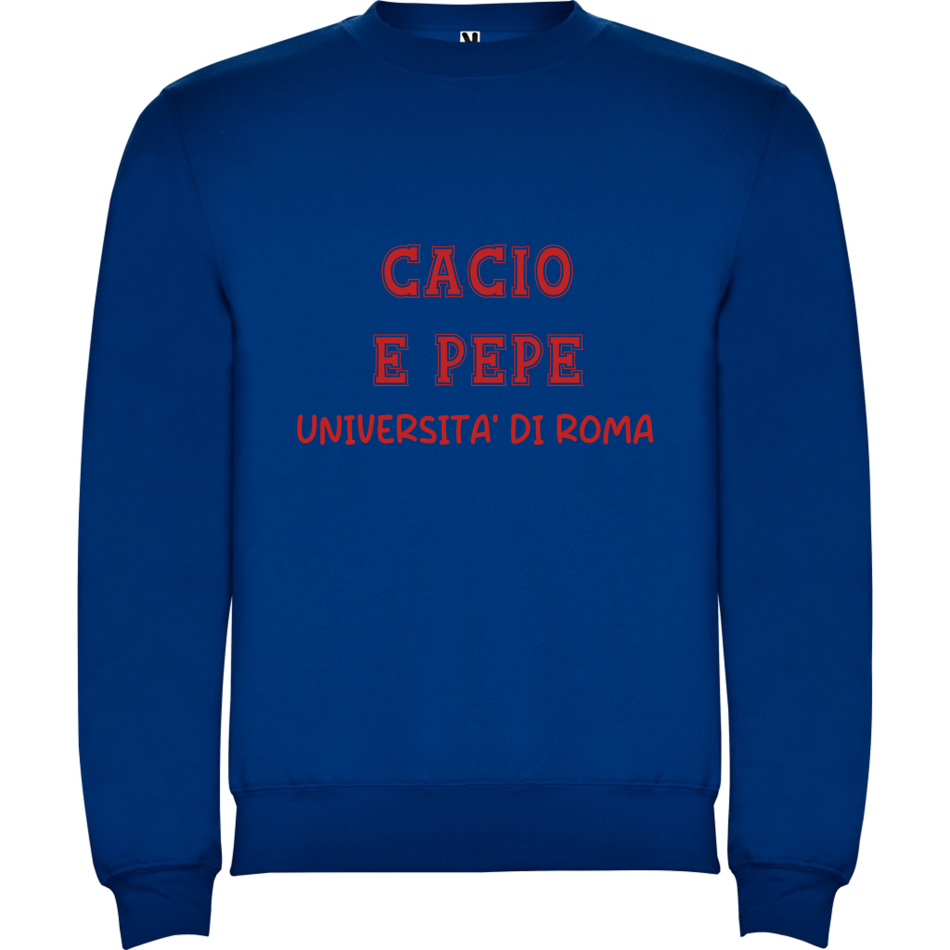 Felpa Cacio e Pepe personalizzabile in stile College