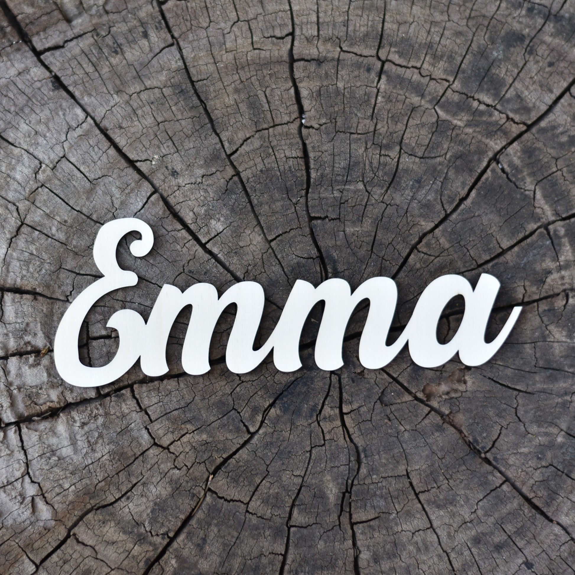 Nome in legno personalizzato adesivo murale Idea's Cottage