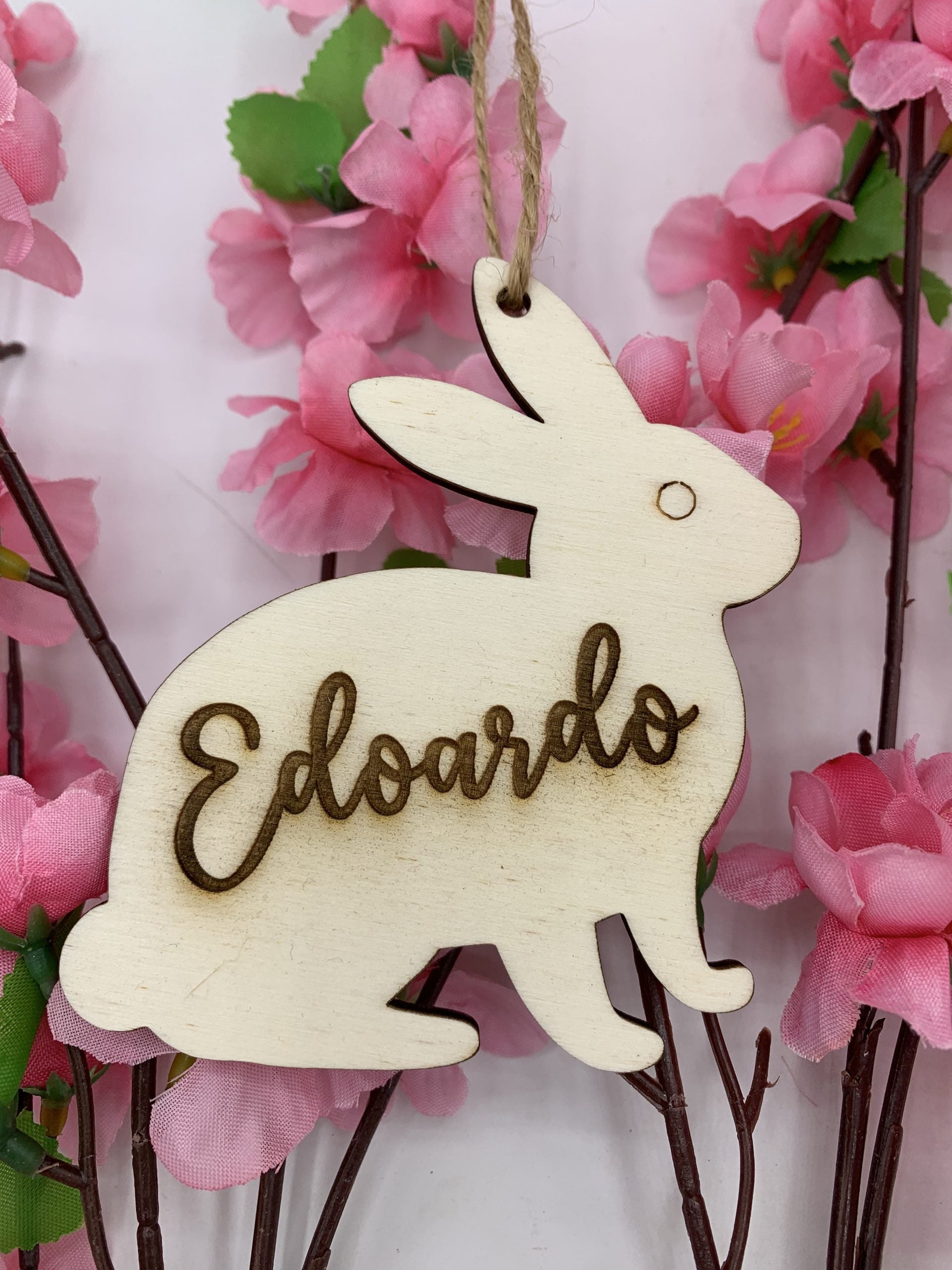Cartello Pasquale In Legno 'Some Bunny Loves You' Con Orecchie Da Coniglio, Decorazione Per Festa E Centrotavola Personalizzata