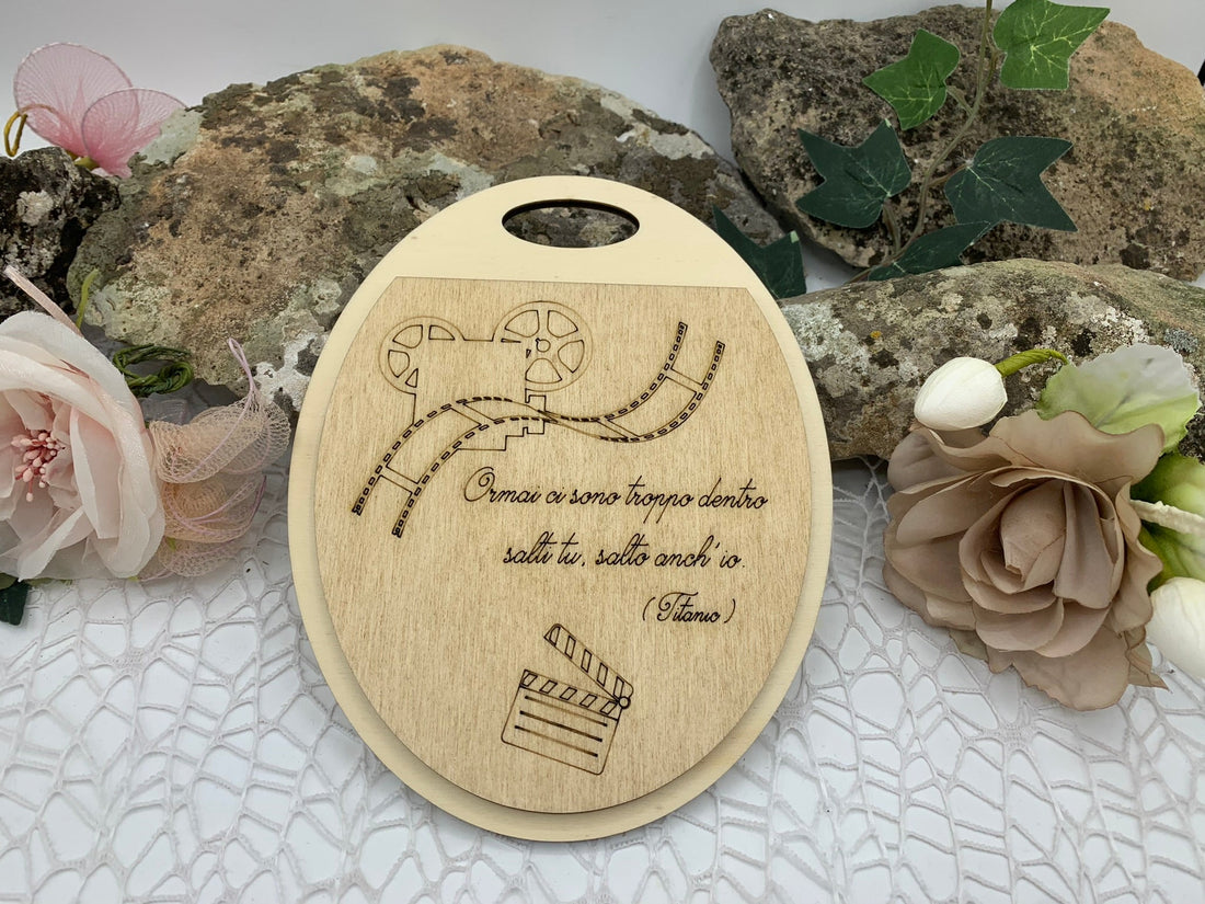 Bomboniera Tagliere tema Cinema Idea's Cottage