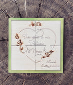 Targa Puzzle Testimone con messaggio personalizzabile Idea's Cottage