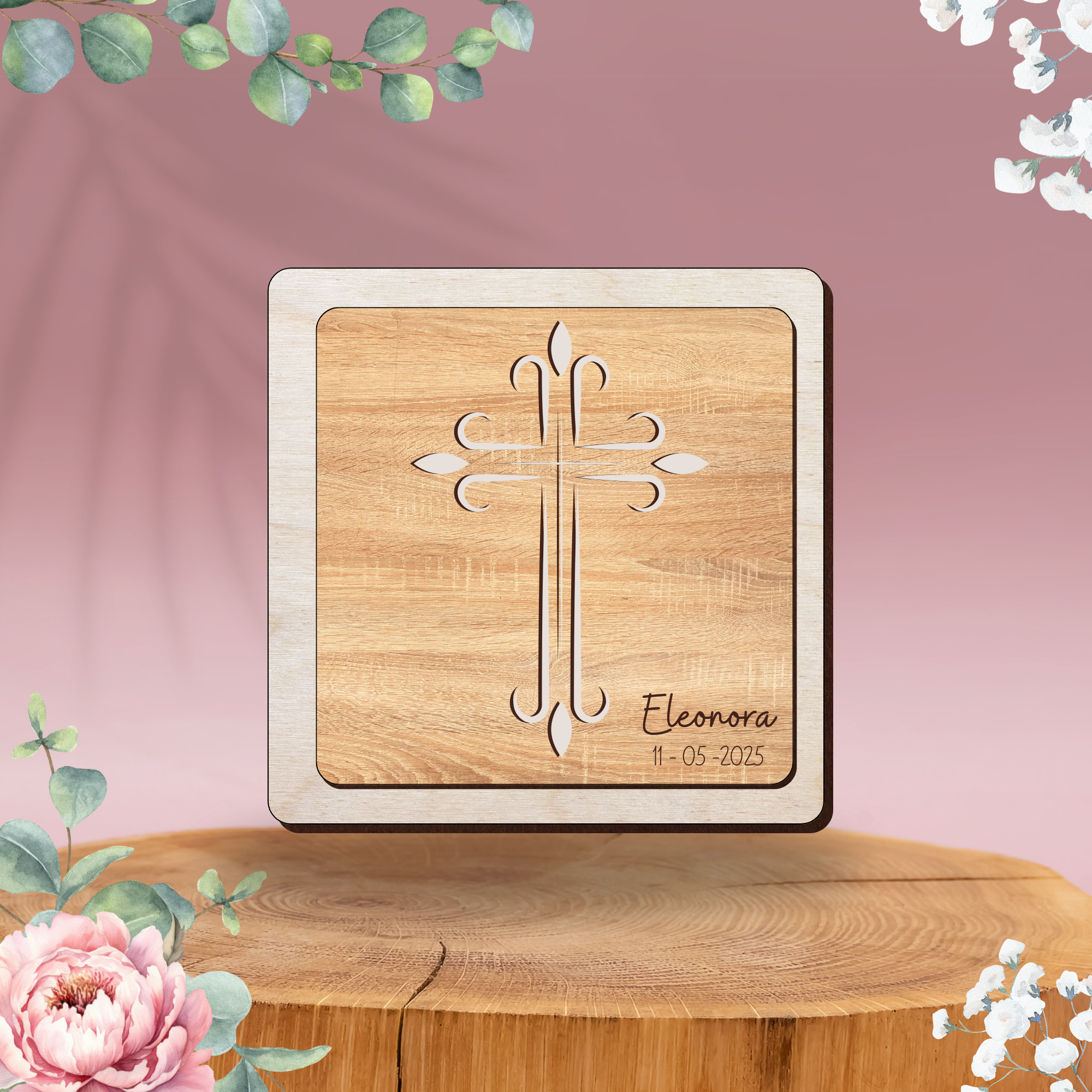 Bomboniera Croce cristiana per prima comunione Idea's Cottage