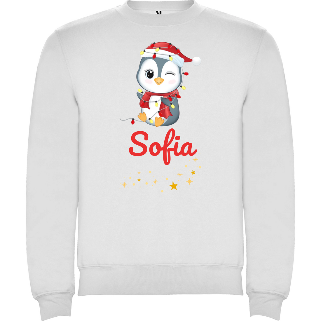 Felpa Natalizia Unisex Pinguino personalizzabile con il Nome 