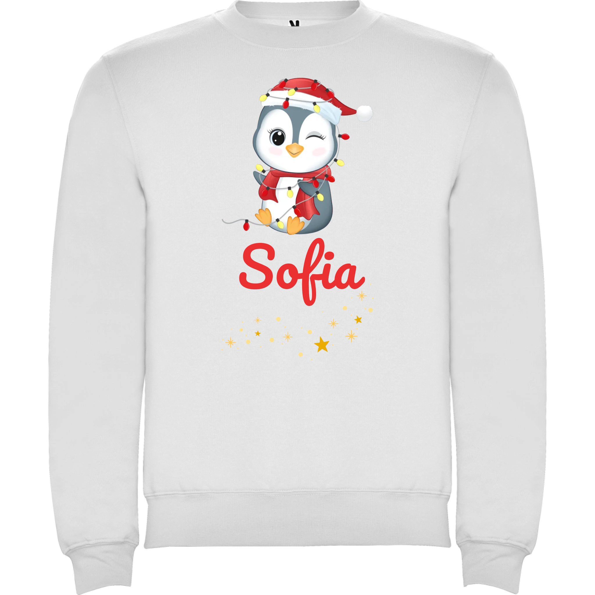 Felpa Natalizia Unisex Pinguino personalizzabile con il Nome 