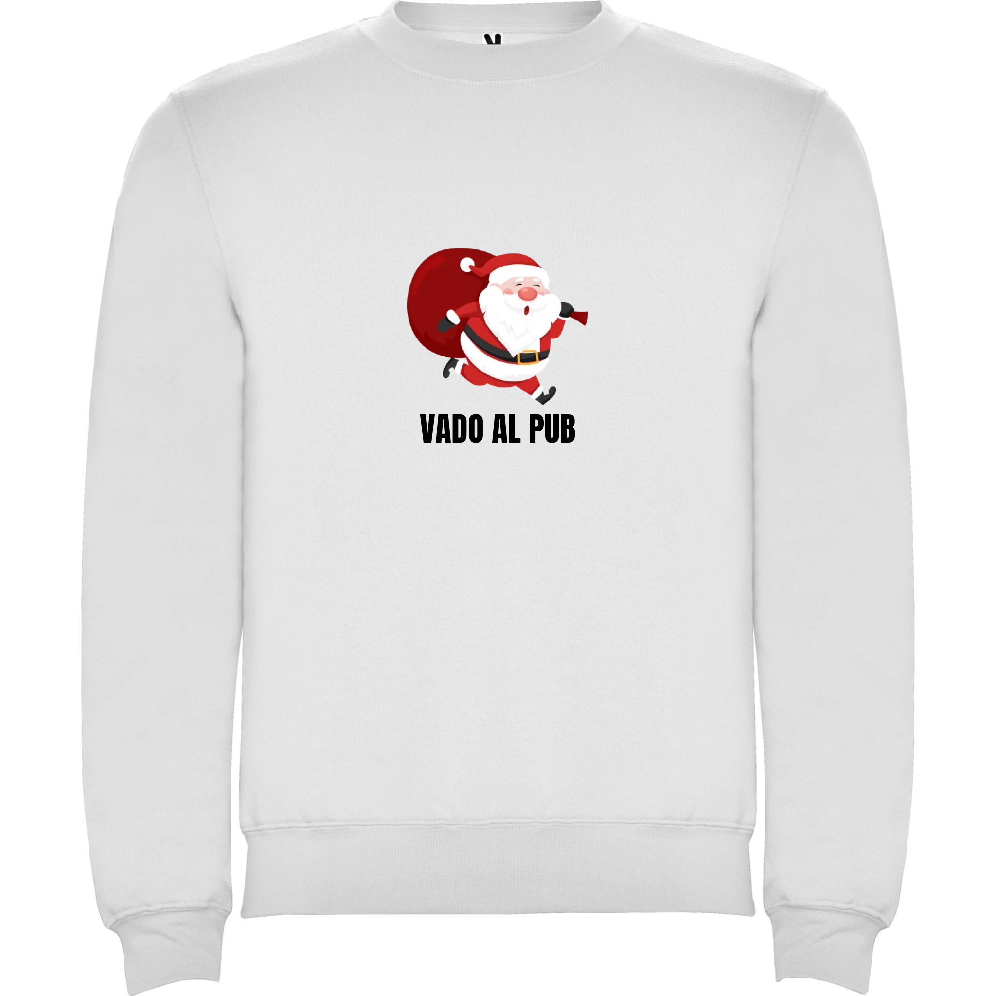 Felpa Natalizia unisex vado al pub 