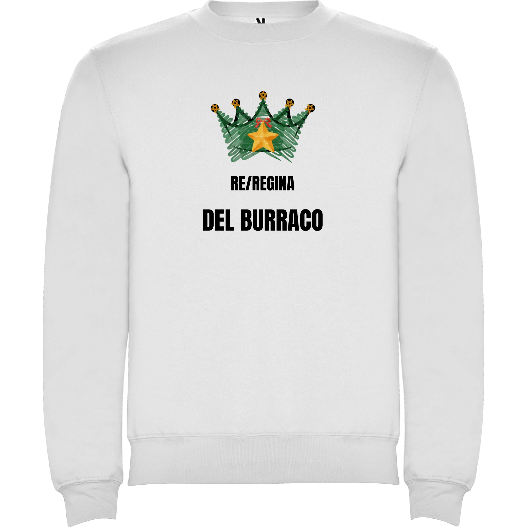 Felpa Natalizia unisex Re o Regina del Burraco 