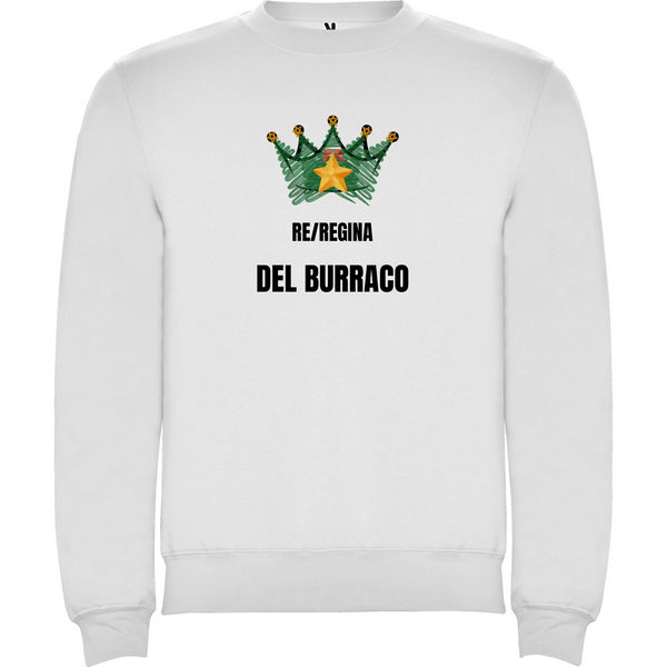 Felpa Natalizia unisex Re o Regina del Burraco 