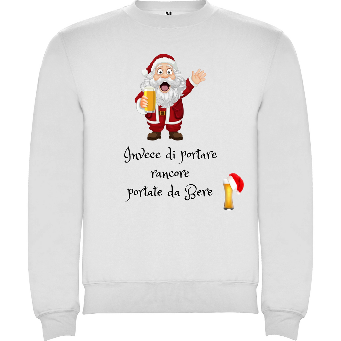 Felpa Natalizia Unisex personalizzabile Portate da Bere 