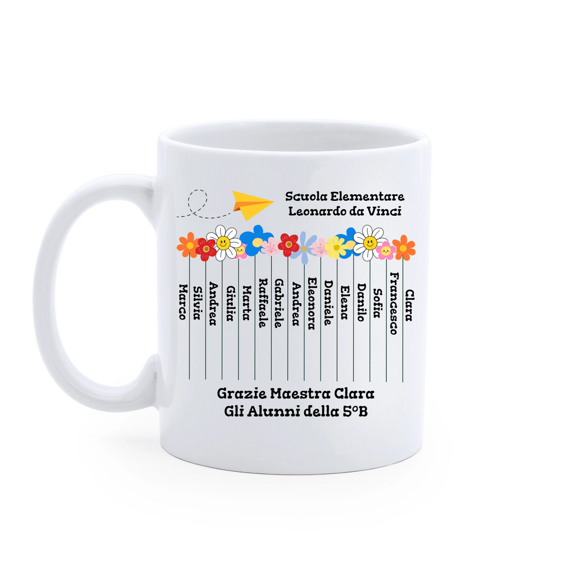 Tazza Personalizzata con Nomi dei Bambini Ideale come Regalo per Maestra 
