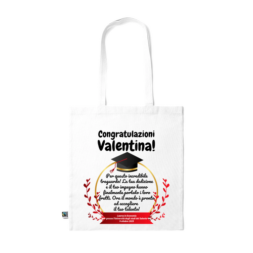 Borsa Shopper Personalizzata con Dedica - Idea regalo Laurea 