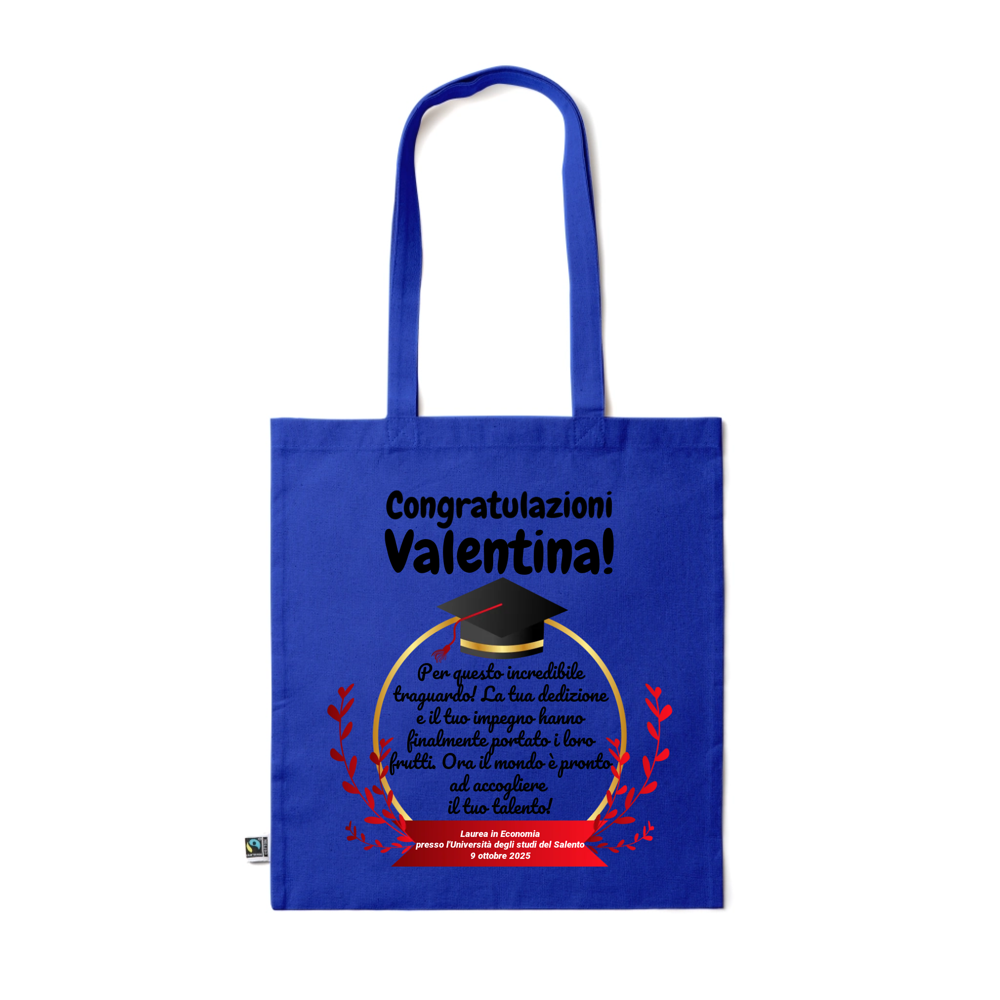 Borsa Shopper Personalizzata con Dedica - Idea regalo Laurea 