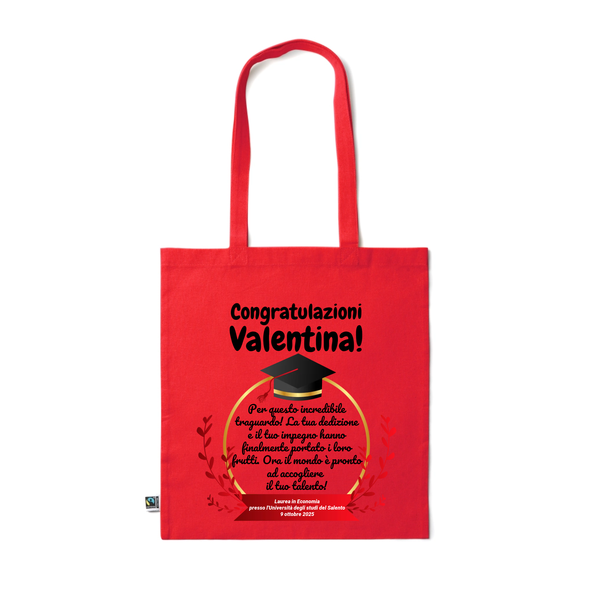 Borsa Shopper Personalizzata con Dedica - Idea regalo Laurea 