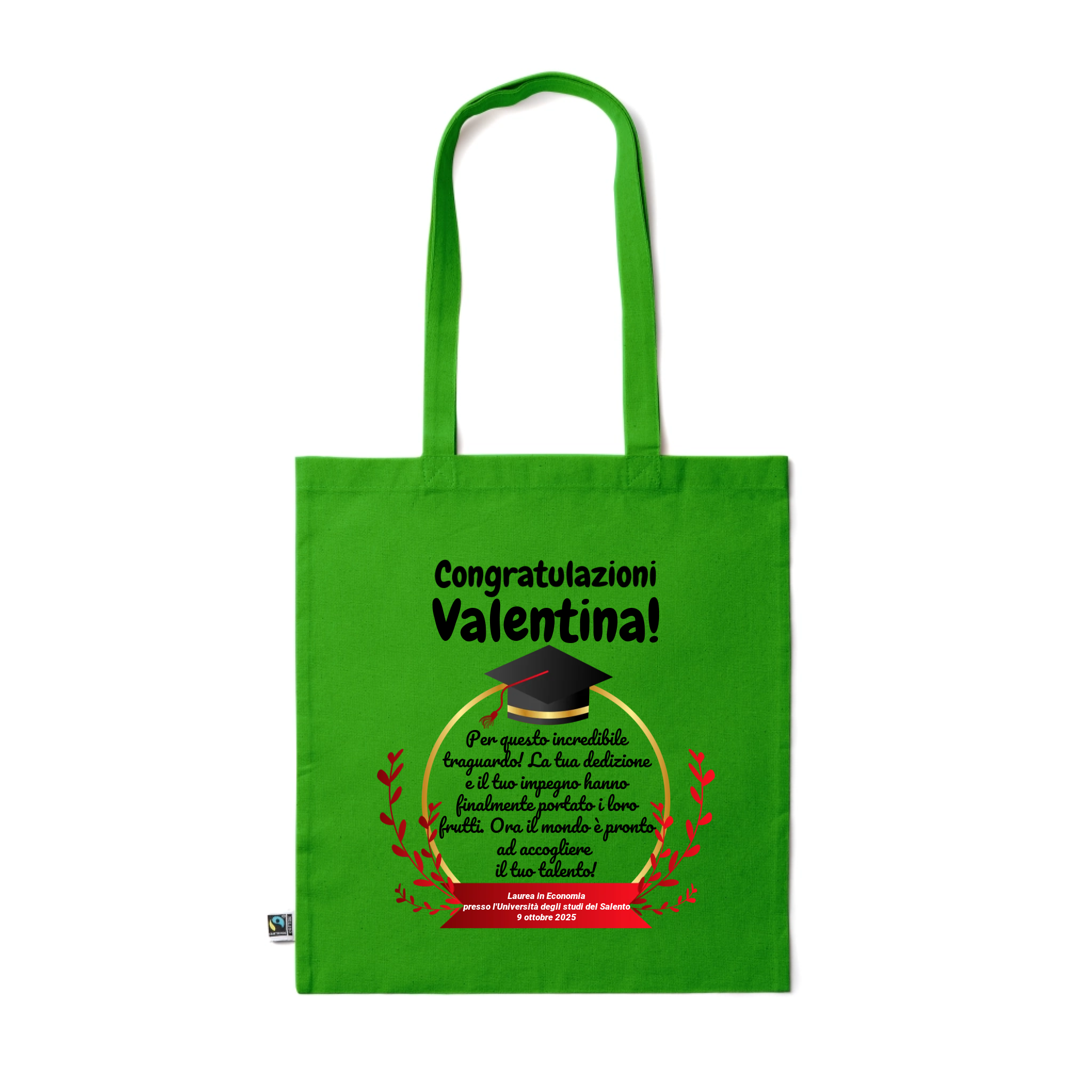 Borsa Shopper Personalizzata con Dedica - Idea regalo Laurea 