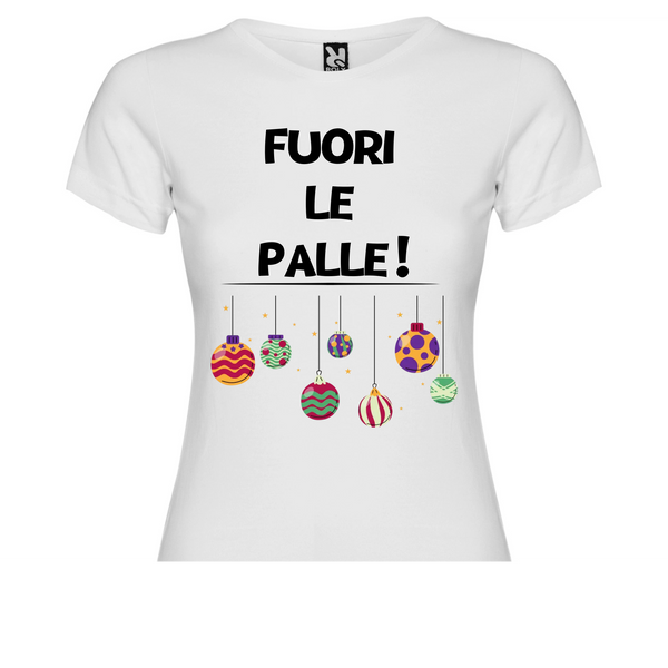 Maglia Donna personalizzata Palle di Natale - Idee regalo Natale 