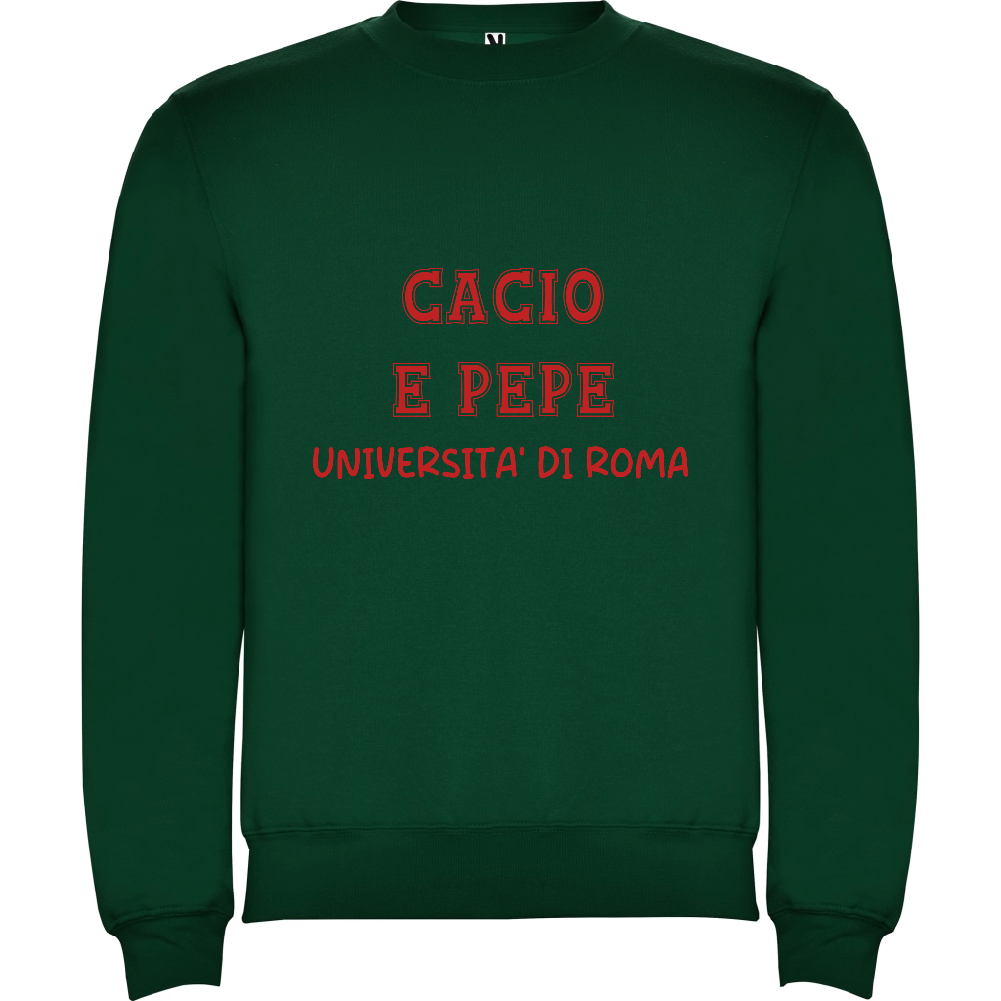 Felpa Cacio e Pepe personalizzabile in stile College 