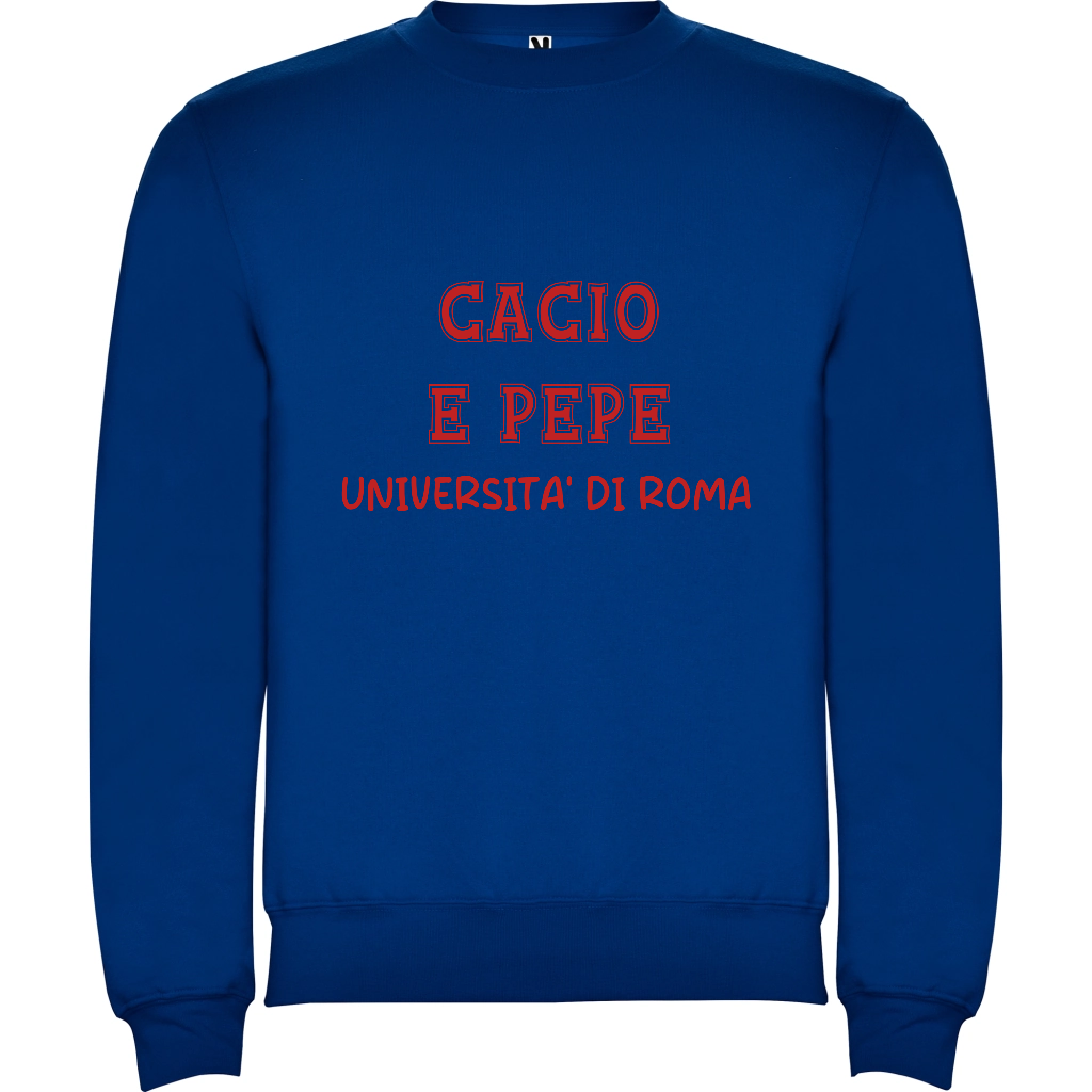 Felpa Cacio e Pepe personalizzabile in stile College 
