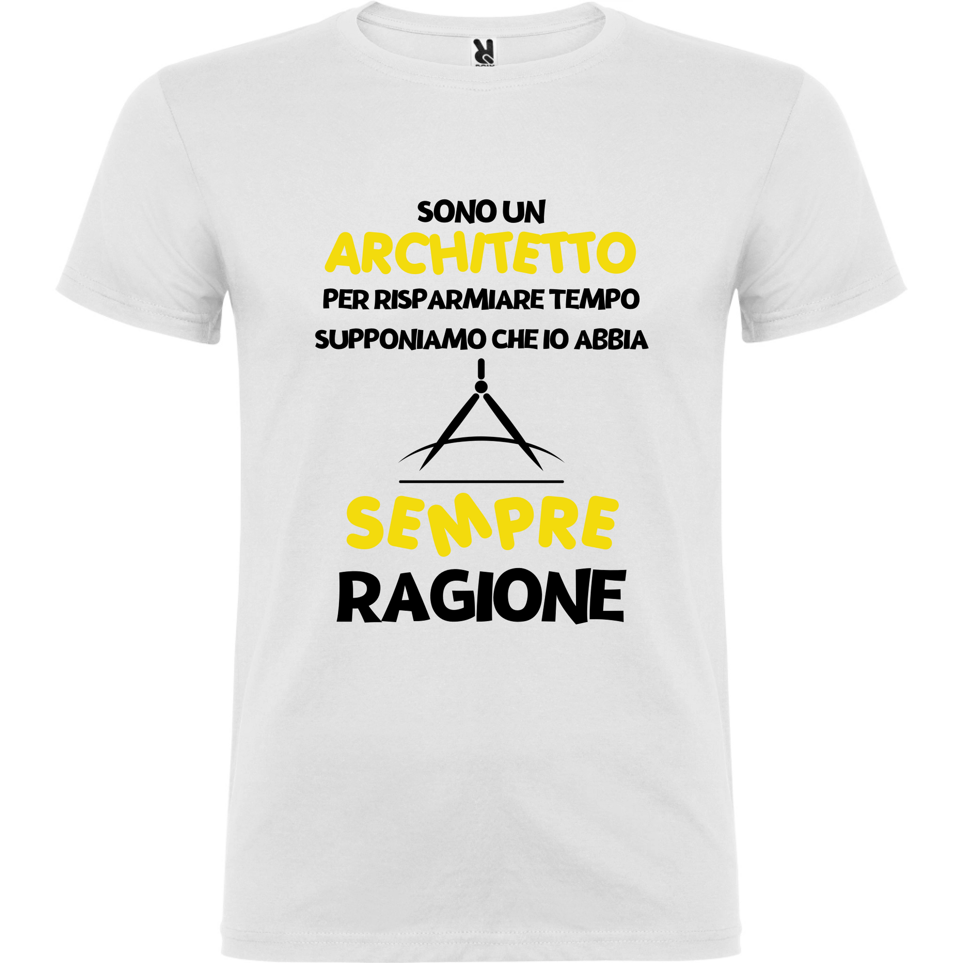 Maglietta Unisex personalizzata con frase Architetto 