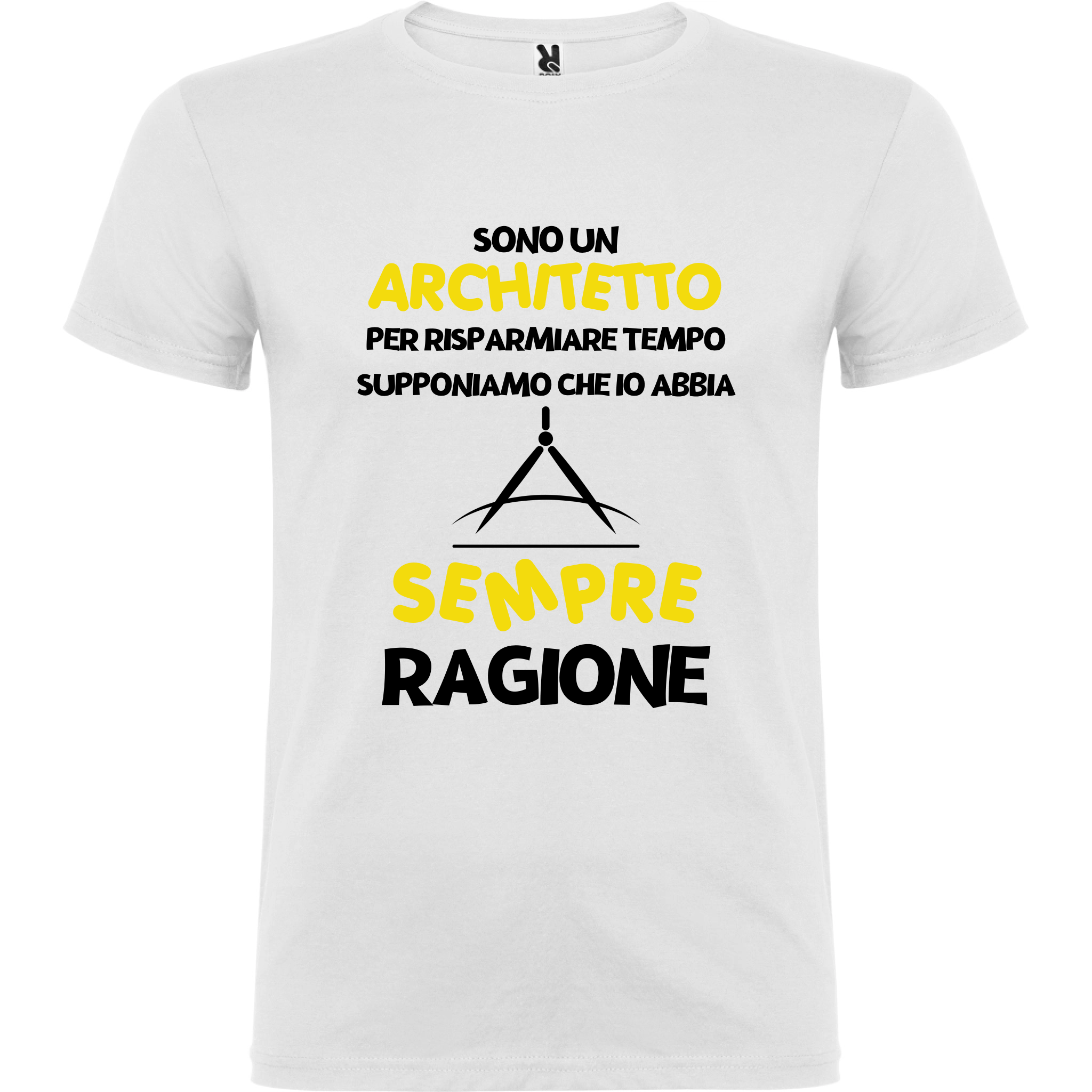 Maglietta Unisex personalizzata con frase Architetto 