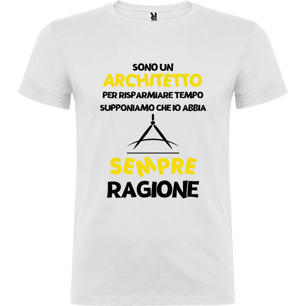 Maglietta Unisex personalizzata con frase Architetto 