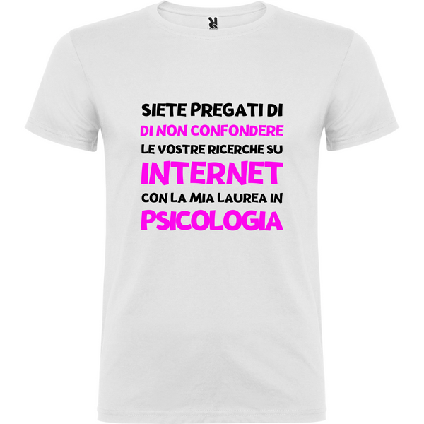 Maglietta Unisex personalizzata con frase Psicologa 