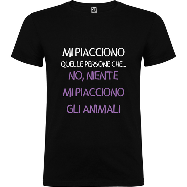 Maglietta Unisex personalizzata - Mi piacciono gli animali 
