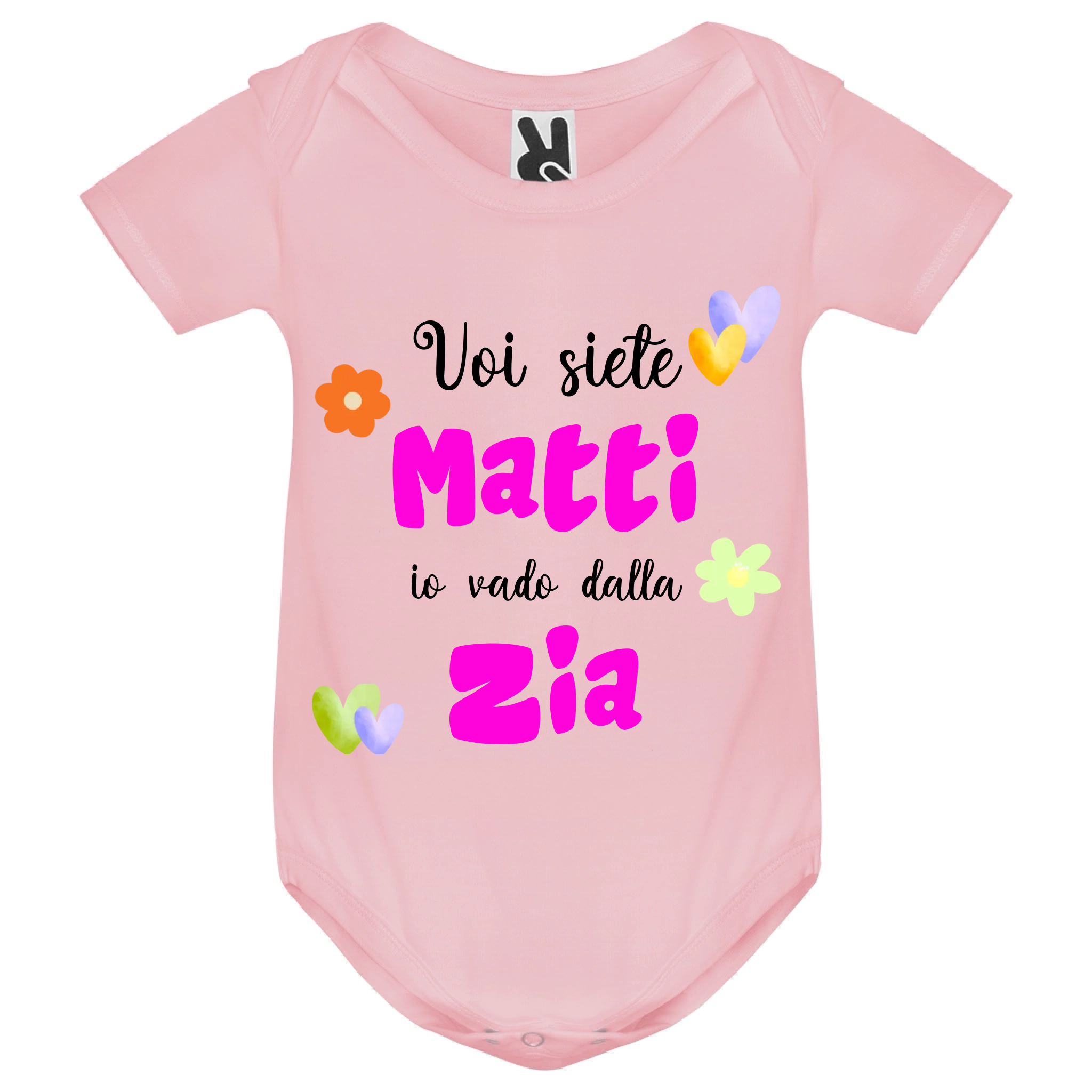 Body Neonato manica corta personalizzabile - Idea regalo divertente Mamma, Papà; Nonno, Nonna, Zio, Zia, Madrina 