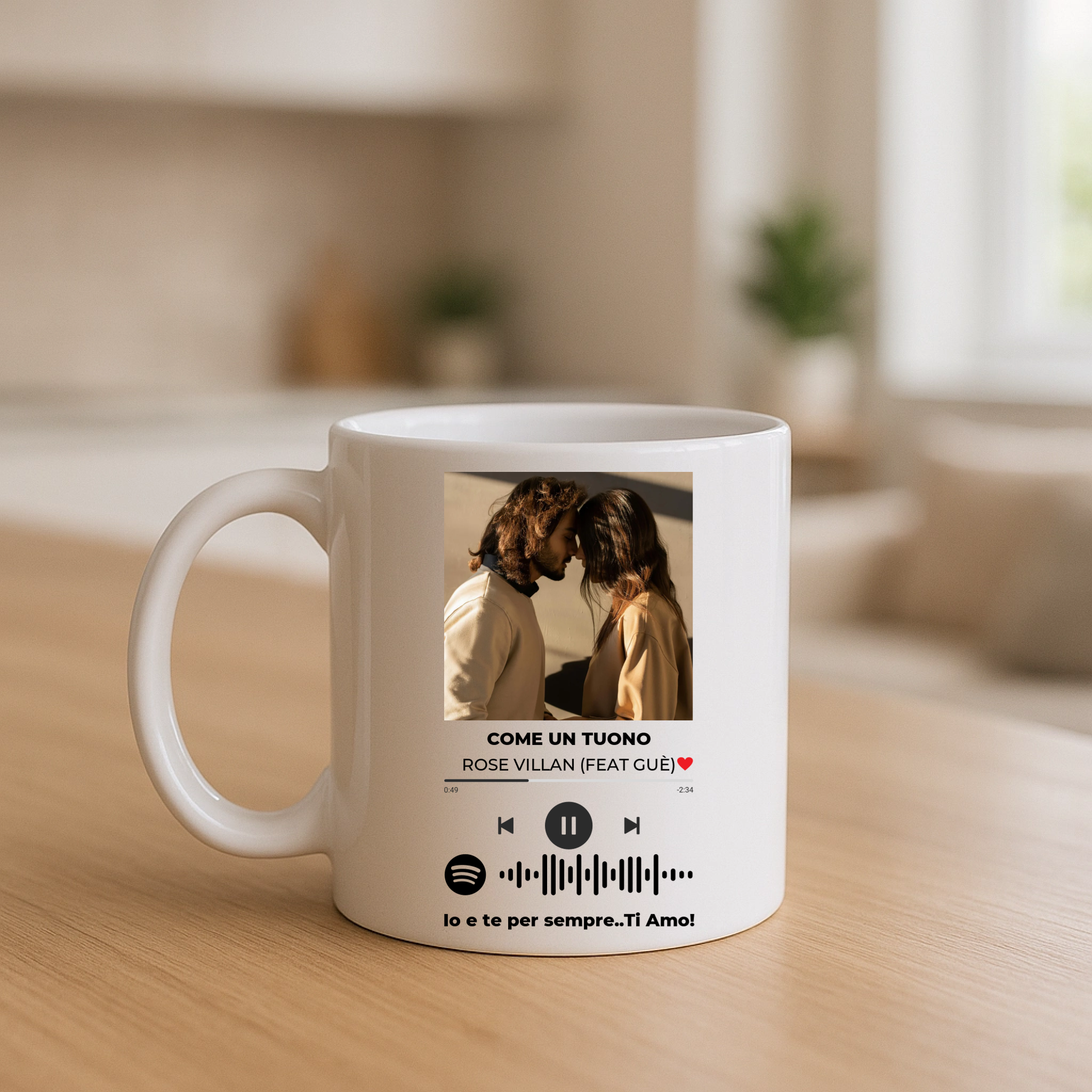 Tazza spotify Personalizzata con foto, canzone e frase
