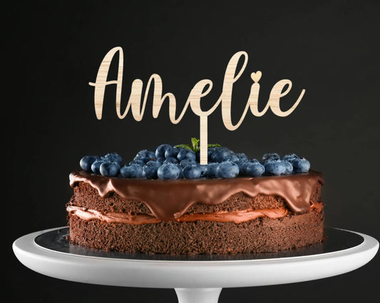 Cake topper personalizzabile con il nome del festeggiato nascita battesimo compleanno Idea's Cottage