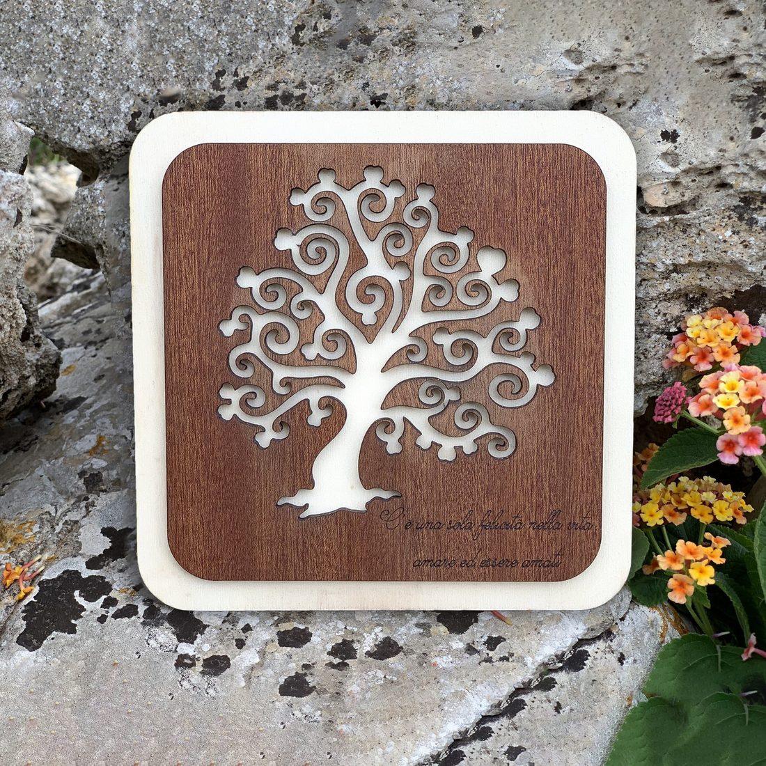 Bomboniera sottopentola albero della vita cuori Idea's Cottage