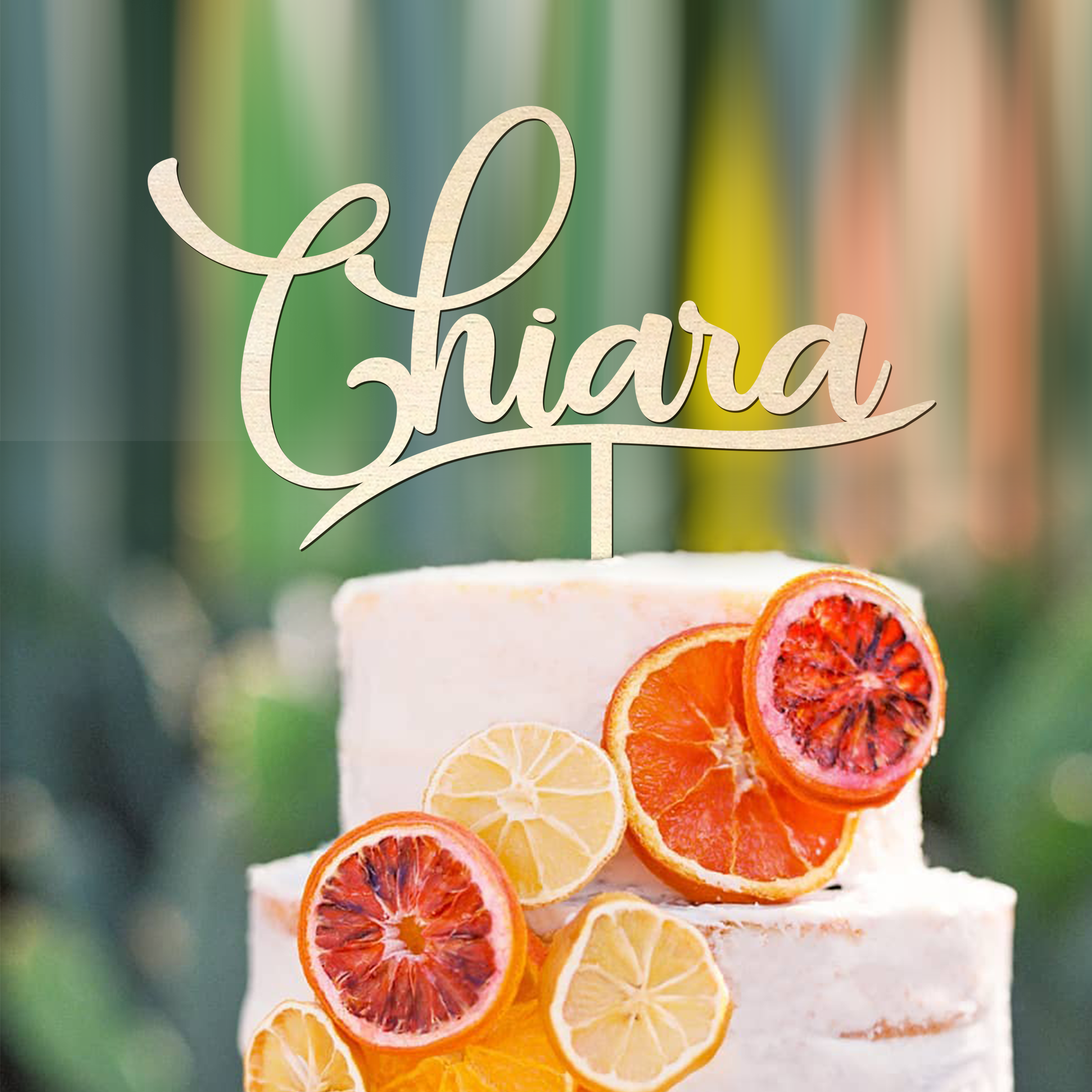 Cake topper in legno personalizzabile con il proprio nome | Decorazione Torte Matrimonio e Compleanni Idea's Cottage