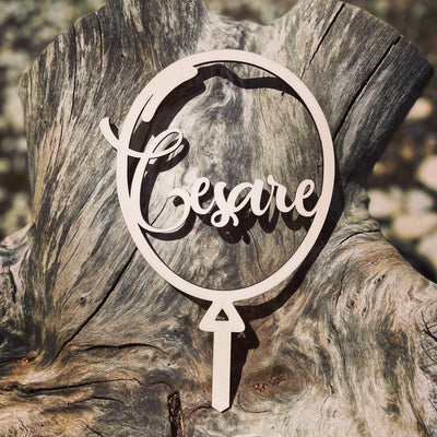 Cake topper a forma di palloncino per nascita battesimo compleanno Idea's Cottage