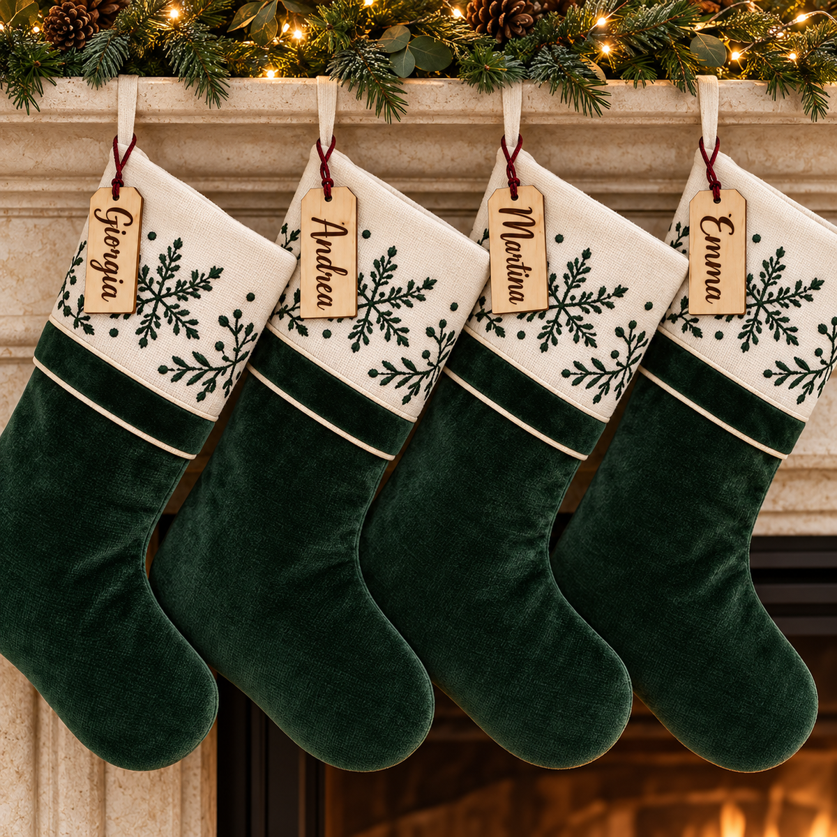 Etichette regalo, etichetta natalizia, calza di natale 