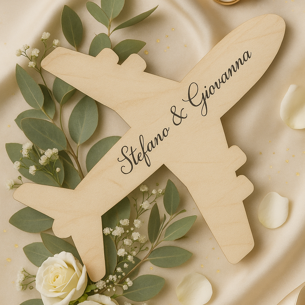 Segnaposto aereo legno 