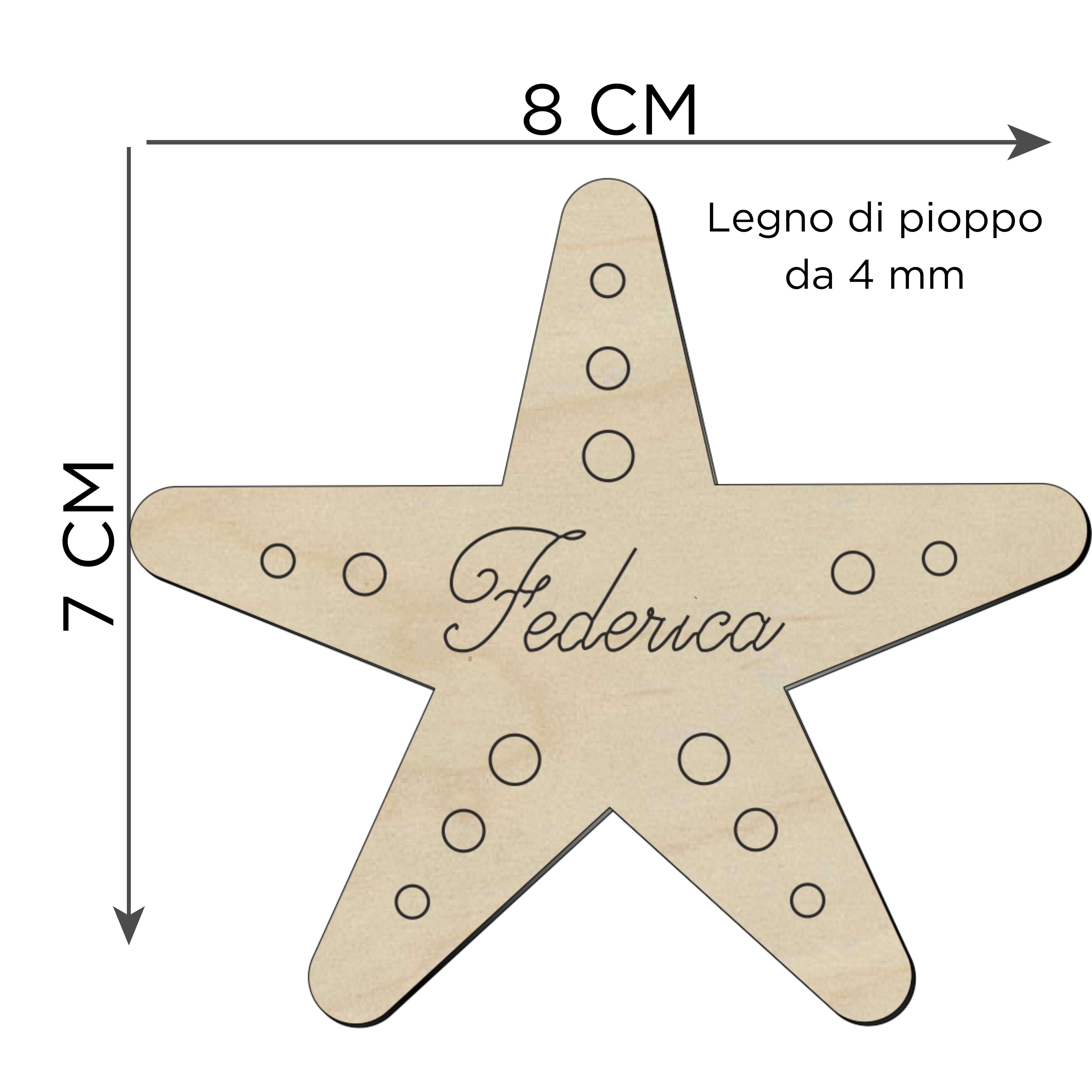 Segnaposto stella marina tema mare 