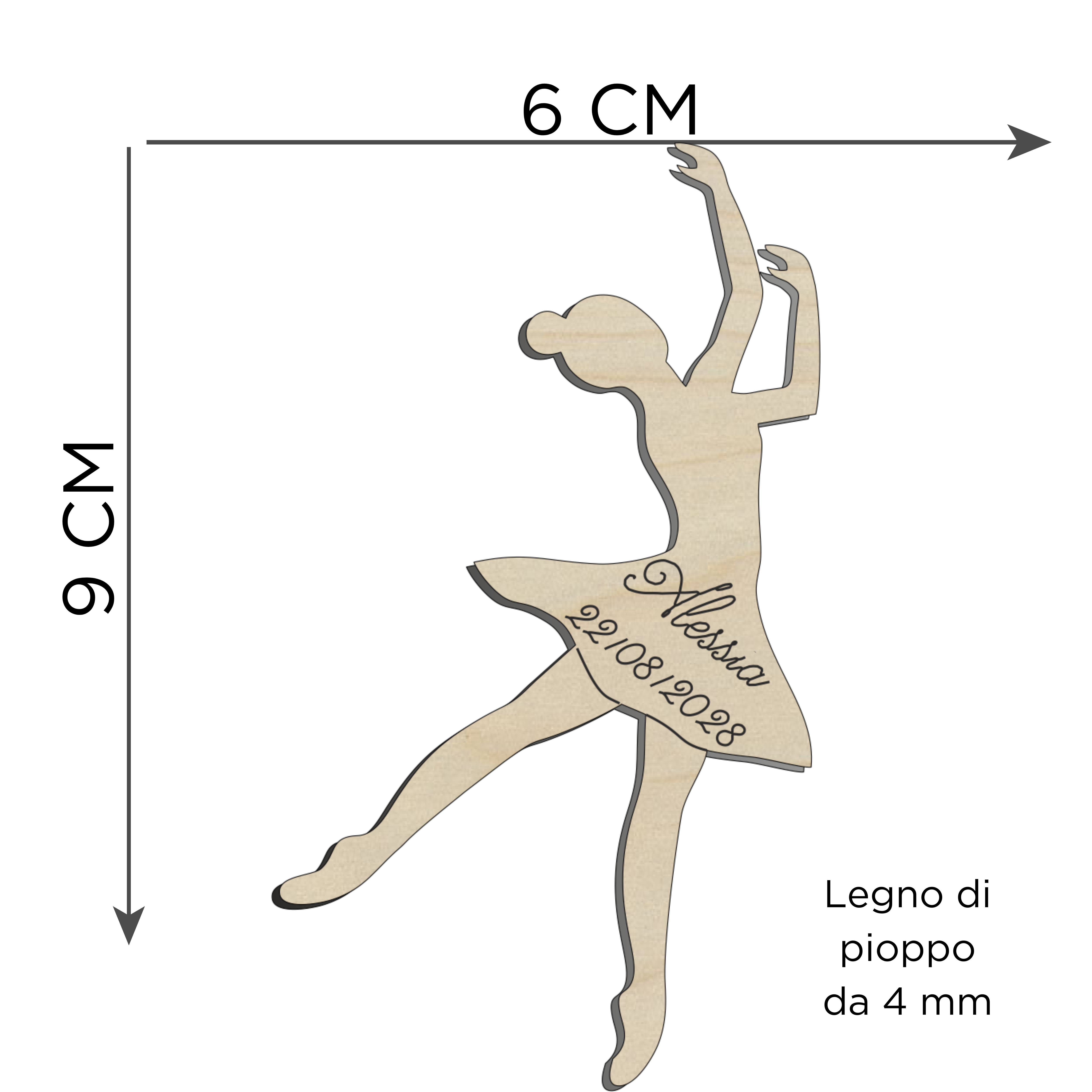 Segnaposto Ballerina a tema danza 