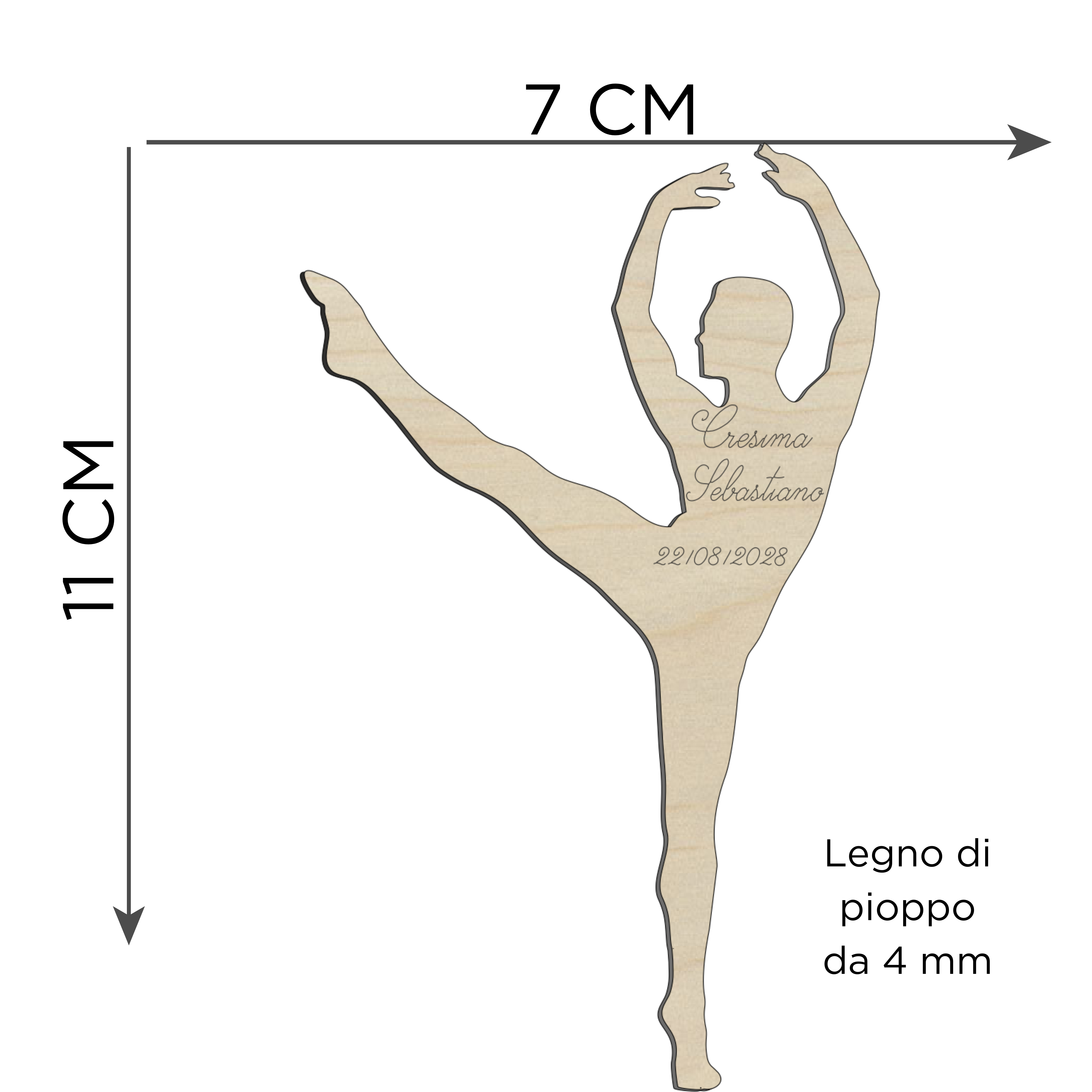 Segnaposto Ballerino2 a tema danza 