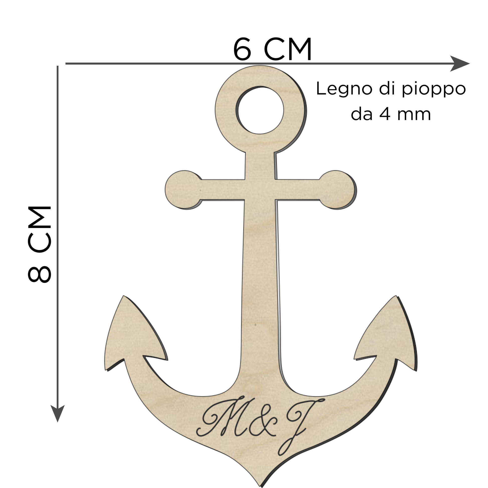 Segnaposto ancora tema mare 