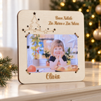 Quadretto portafoto personalizzato con nome con albero di Natale Idee Regalo Natalizie 