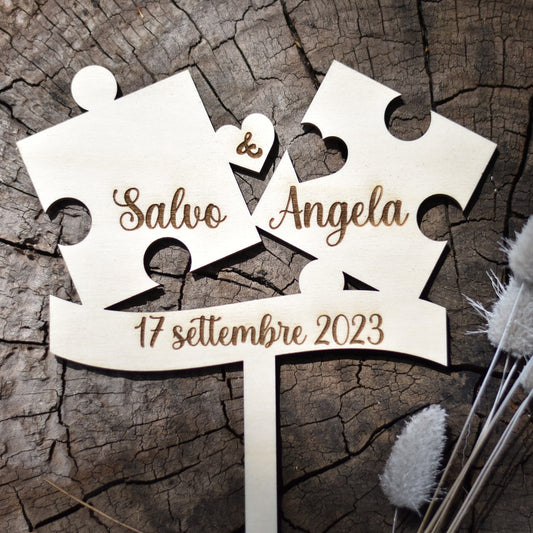 Cake topper puzzle personalizzabili Idea's Cottage