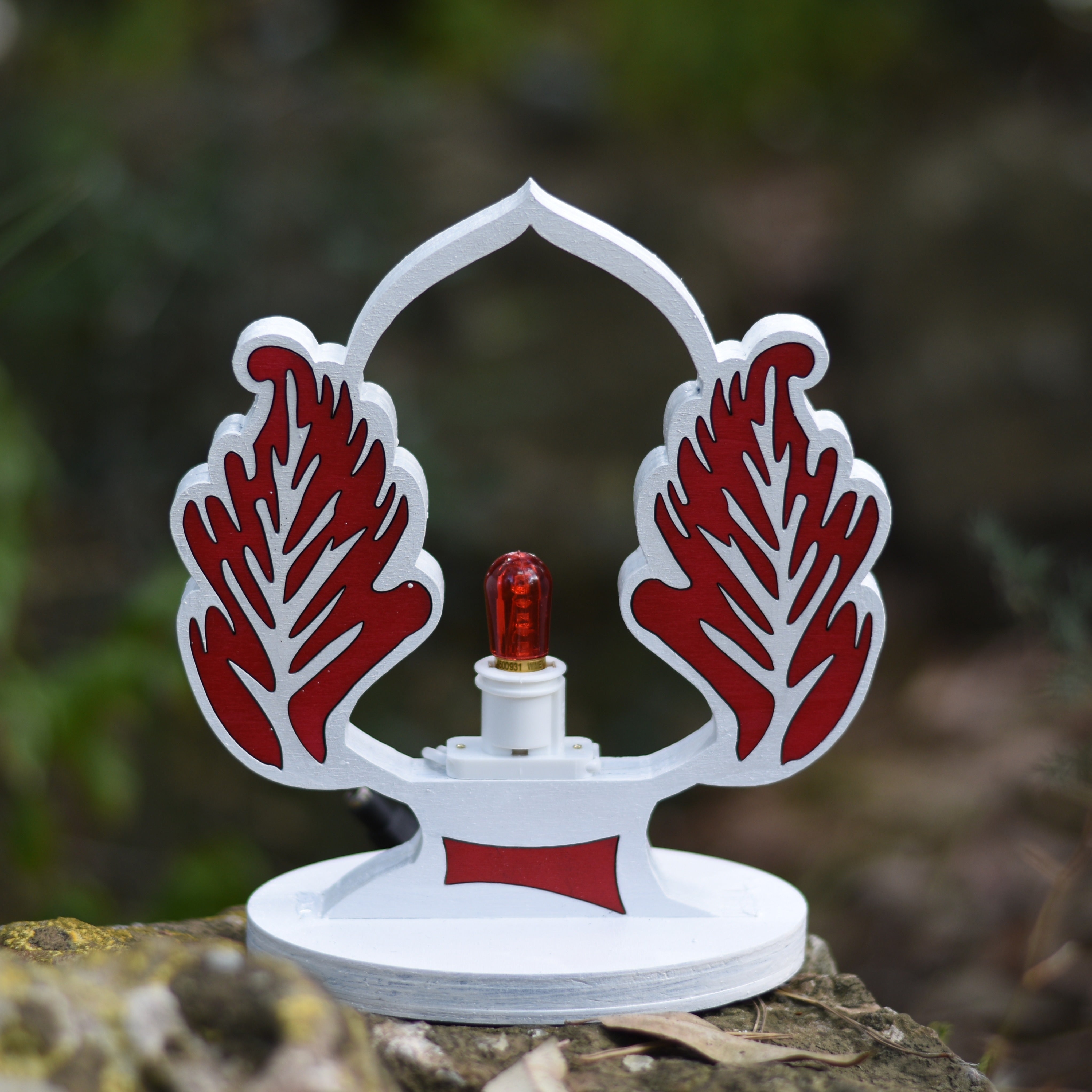 Luminaria Pumo Rosso in Legno Idea's Cottage di Brunetti Marco