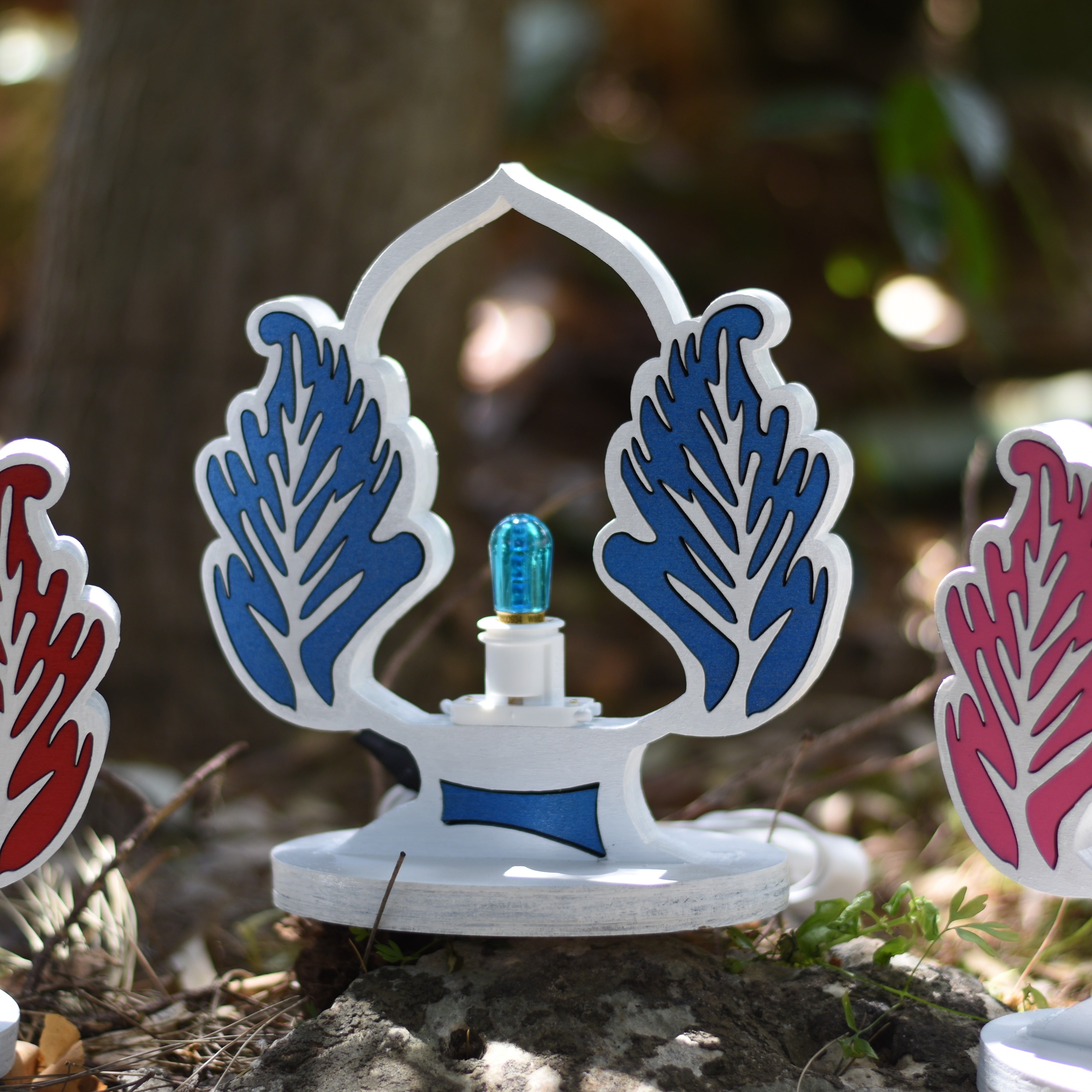 Luminaria Pumo Rosso in Legno Idea's Cottage di Brunetti Marco